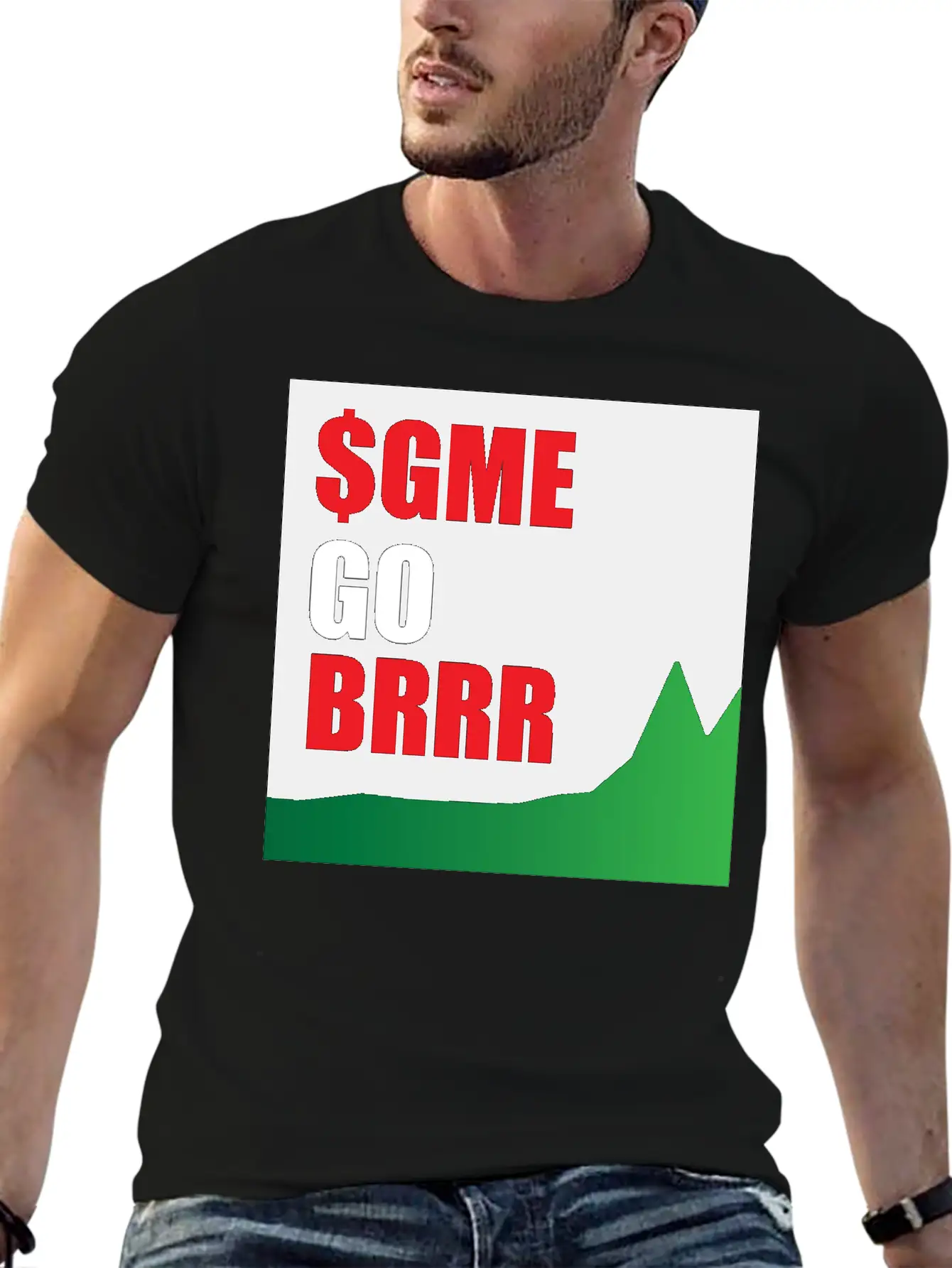 $GME Go BRR Charcoal Basic Graphic T-Shirt – Daily Comfort In Soft Cotton