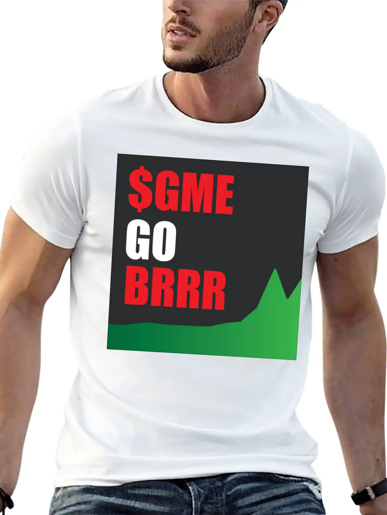 $GME Go BRR Charcoal Basic Graphic T-Shirt – Daily Comfort In Soft Cotton