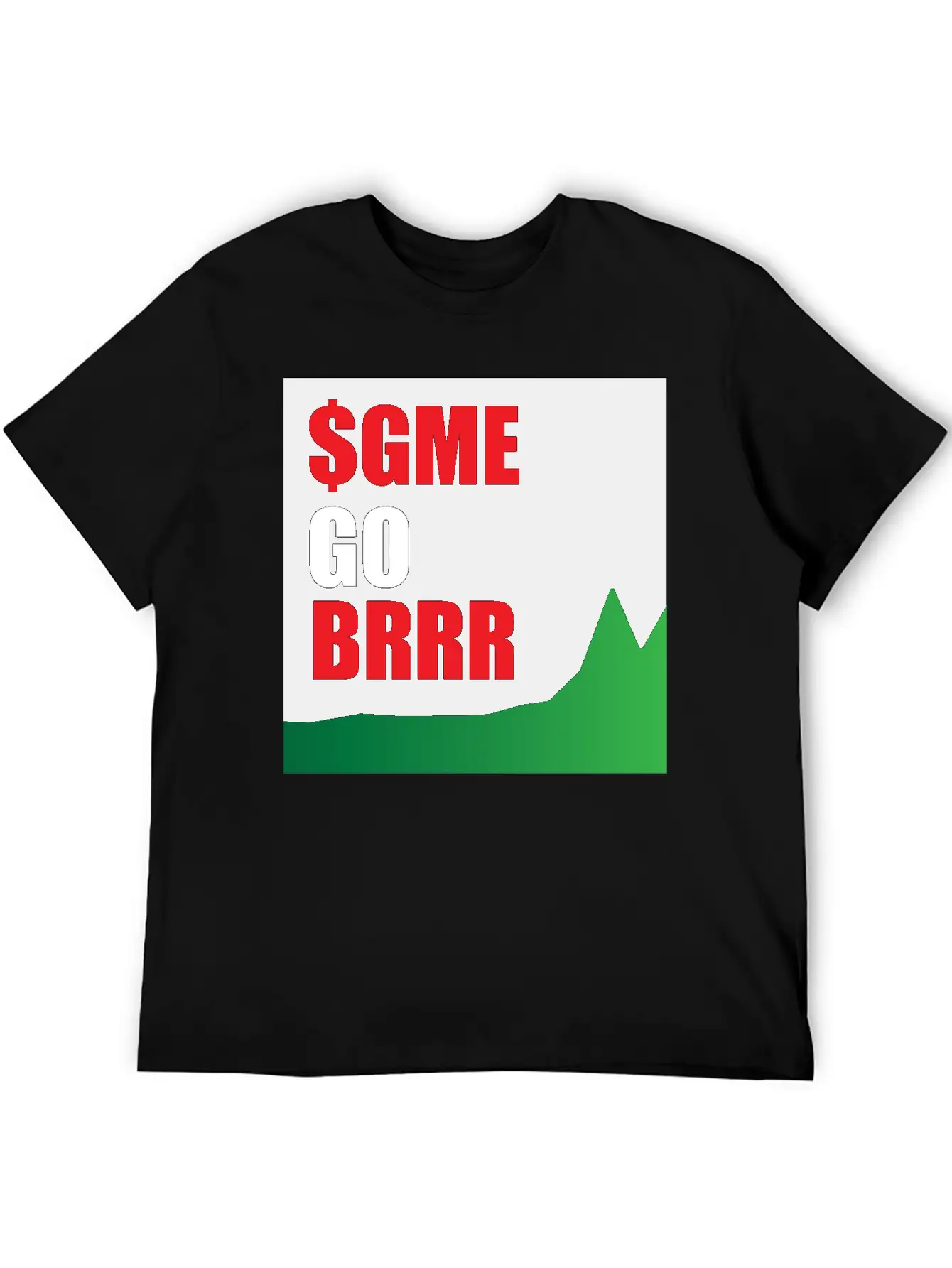 $GME Go BRR Charcoal Basic Graphic T-Shirt – Daily Comfort In Soft Cotton