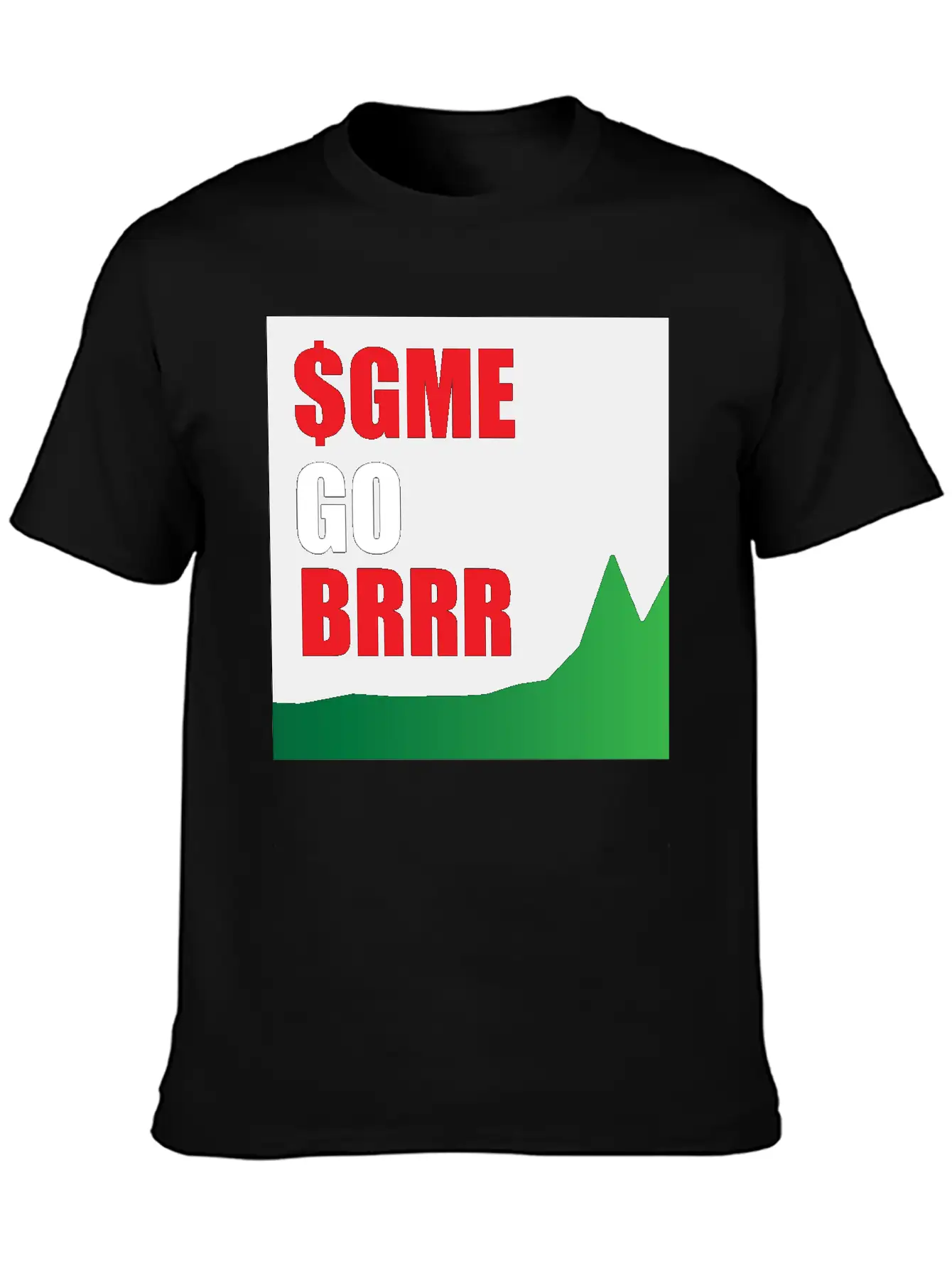 $GME Go BRR Charcoal Basic Graphic T-Shirt – Daily Comfort In Soft Cotton