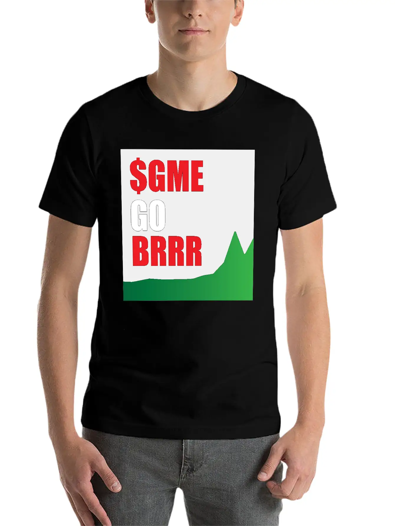 $GME Go BRR Charcoal Basic Graphic T-Shirt – Daily Comfort In Soft Cotton