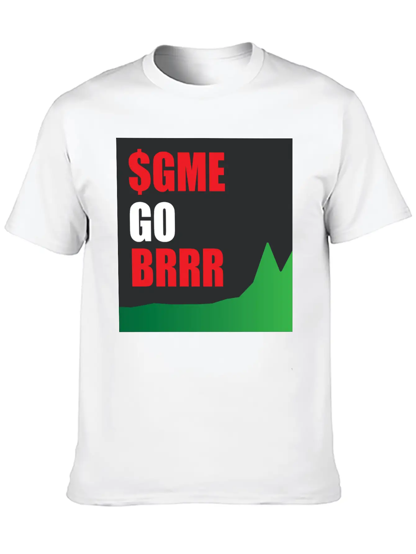 $GME Go BRR Charcoal Basic Graphic T-Shirt – Daily Comfort In Soft Cotton