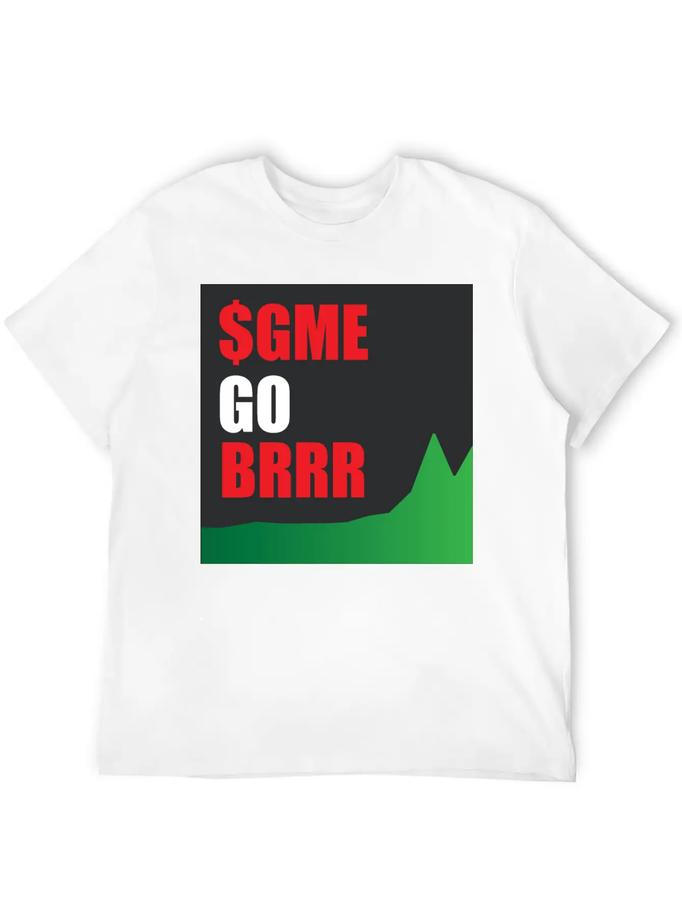 $GME Go BRR Charcoal Basic Graphic T-Shirt – Daily Comfort In Soft Cotton
