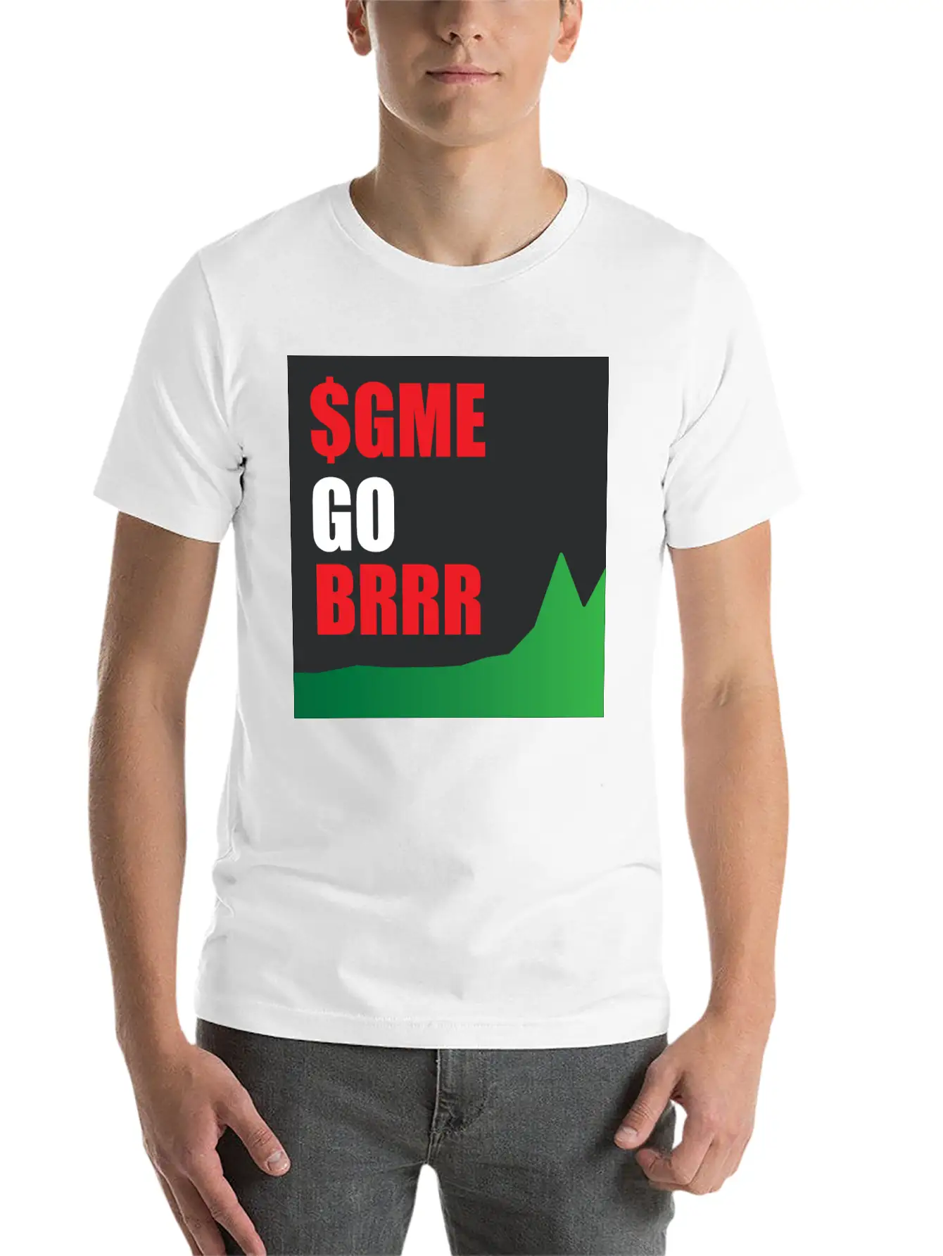 $GME Go BRR Charcoal Basic Graphic T-Shirt – Daily Comfort In Soft Cotton