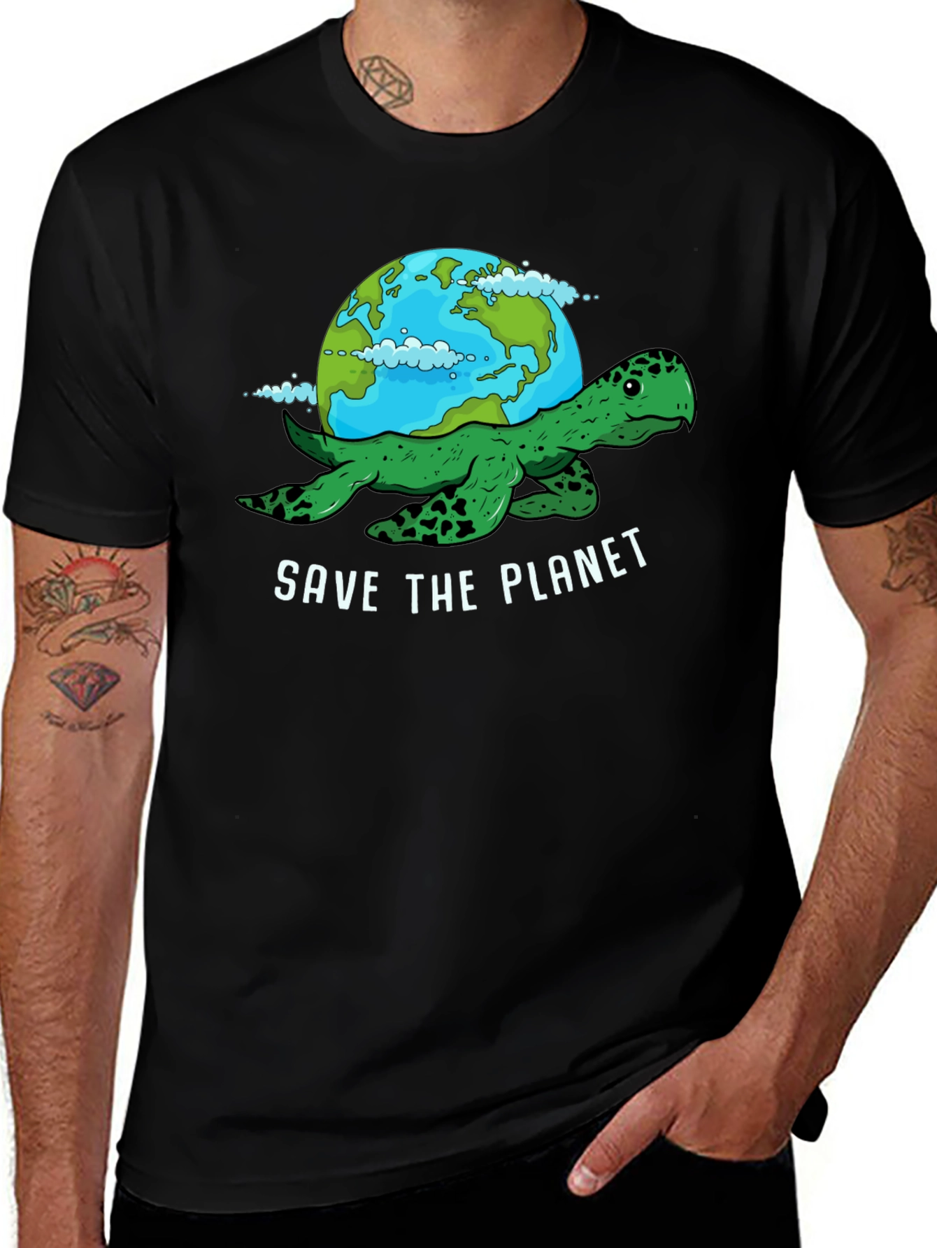Save the Planet Turtle Graphic Tee