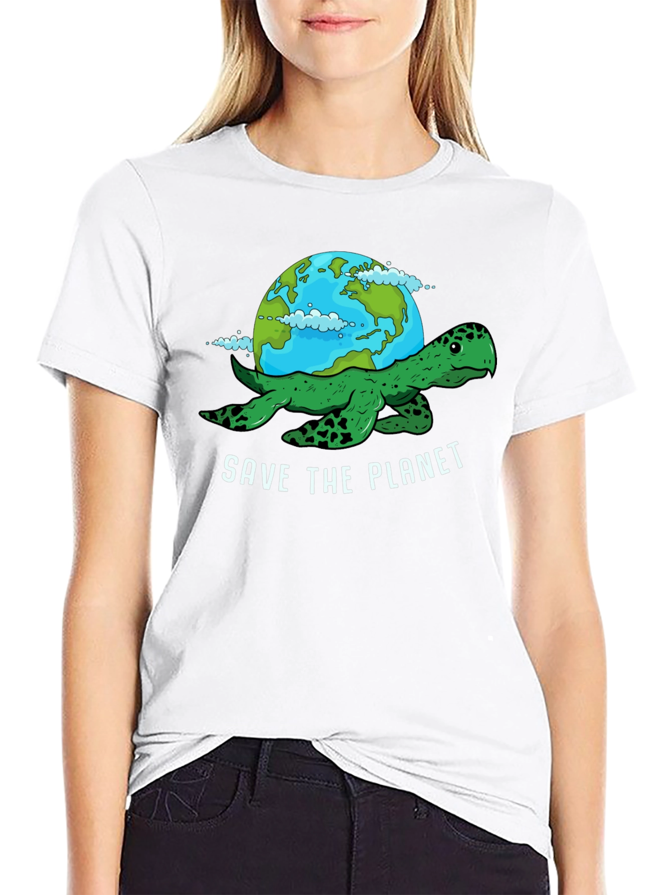 Save the Planet Turtle Graphic Tee