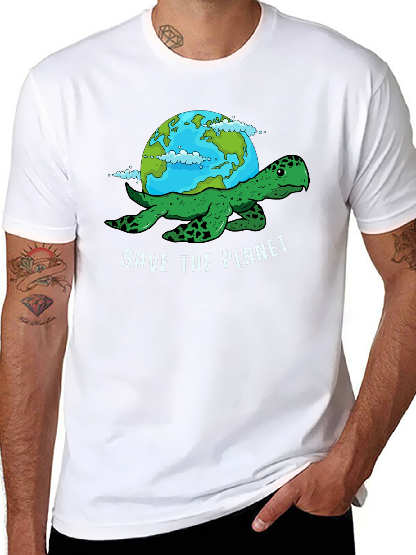 Save the Planet Turtle Graphic Tee