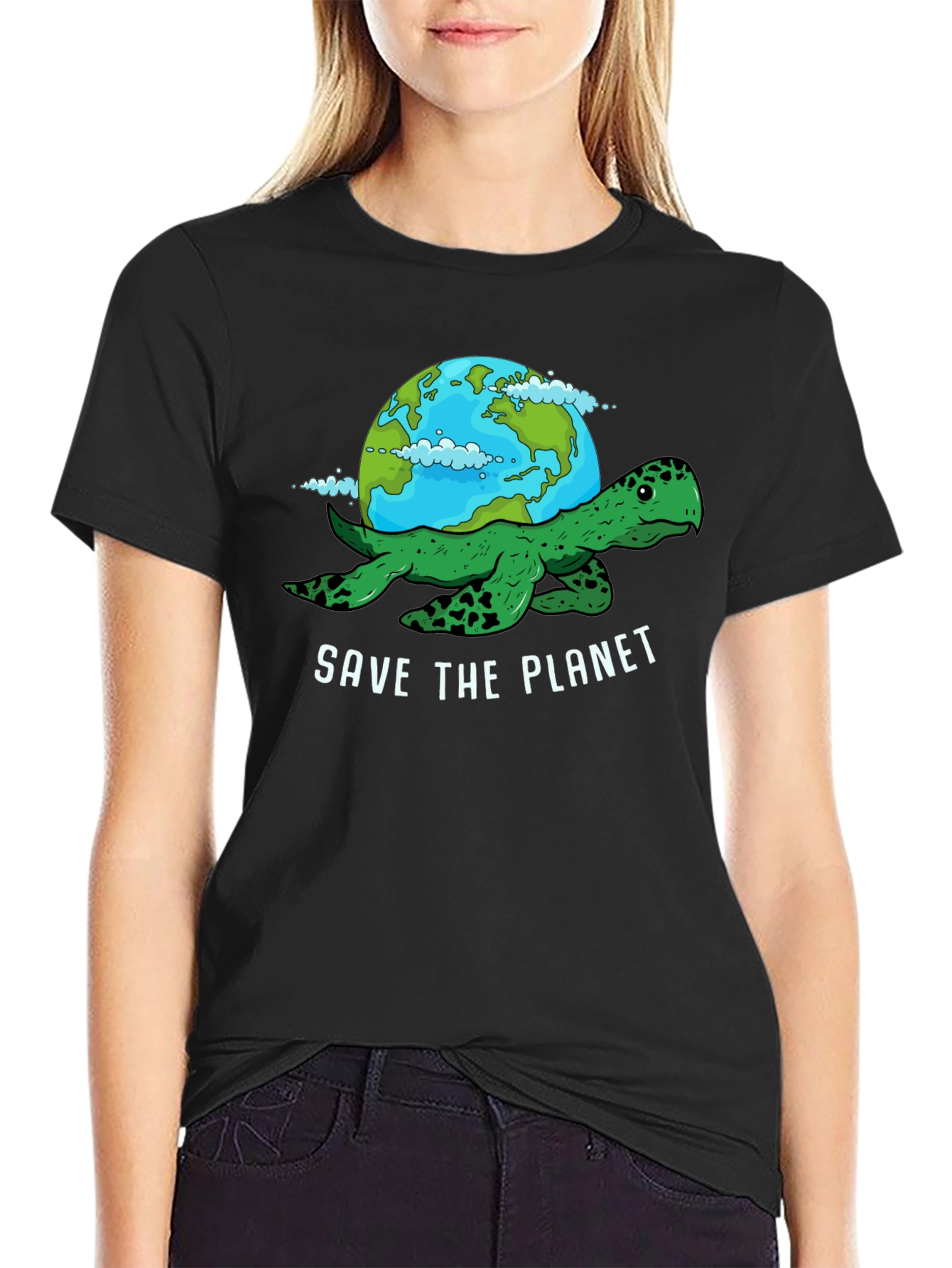 Save the Planet Turtle Graphic Tee