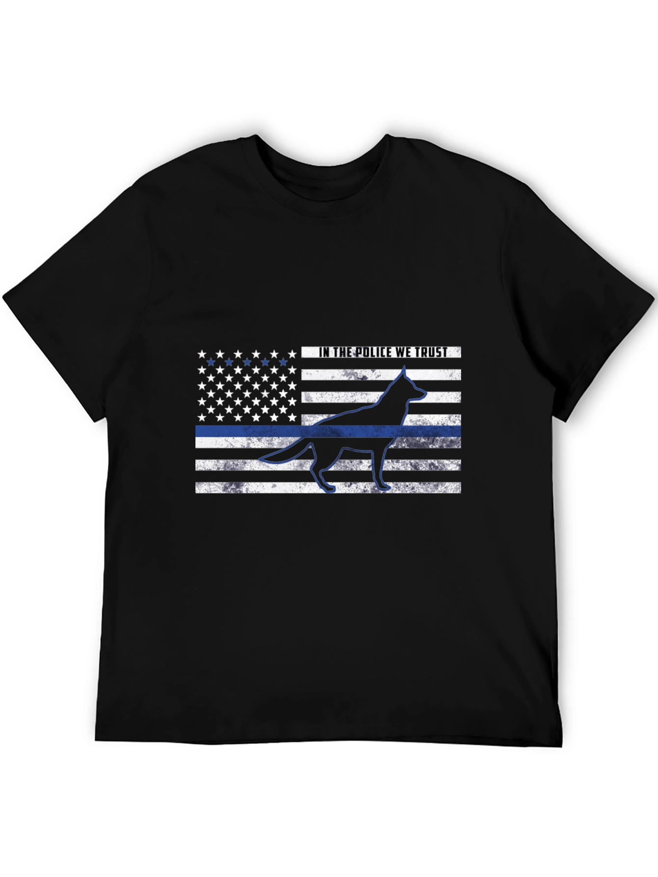 Police K9 Thin Blue Line Flag T-Shirt