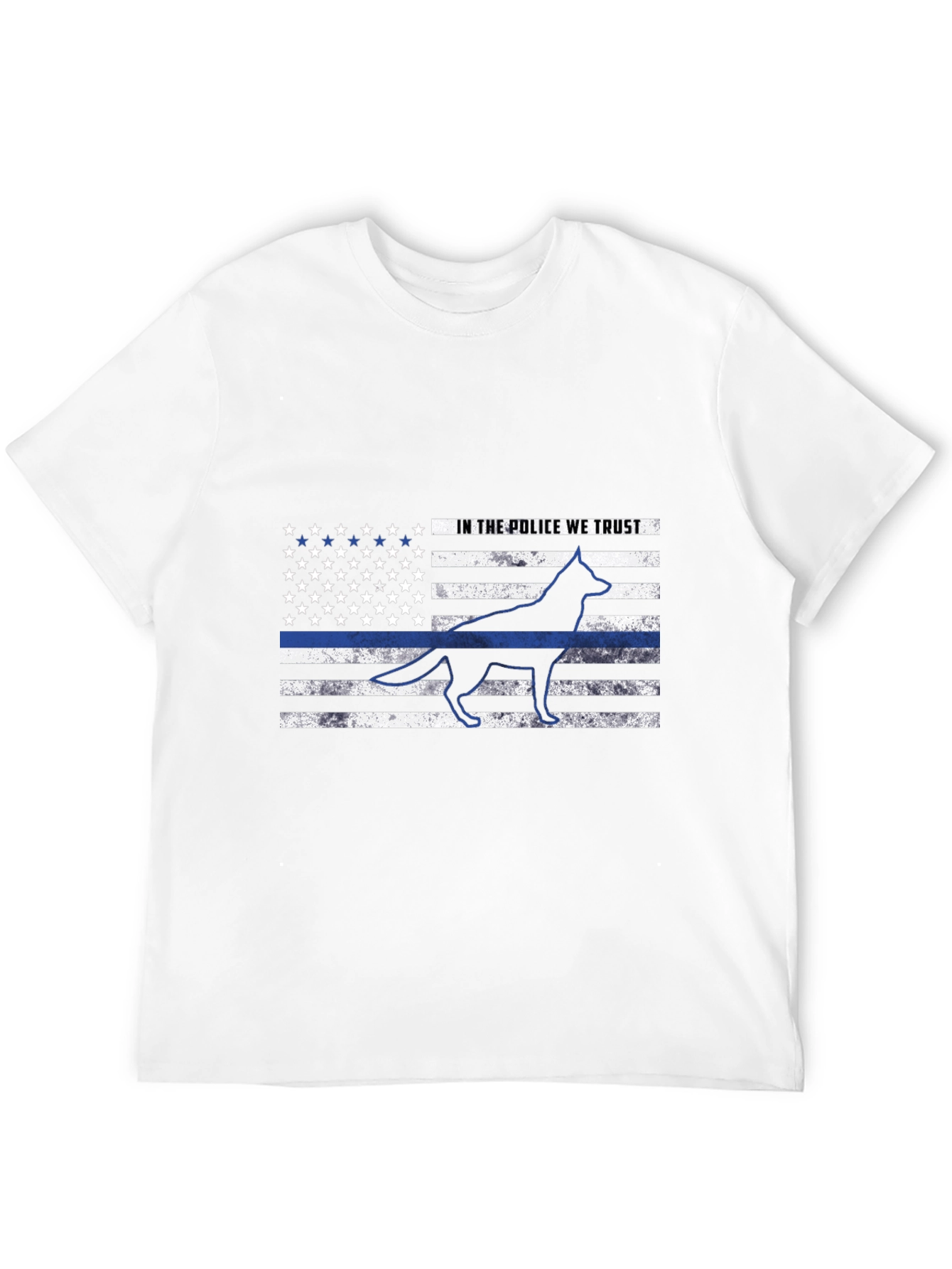 Police K9 Thin Blue Line Flag T-Shirt