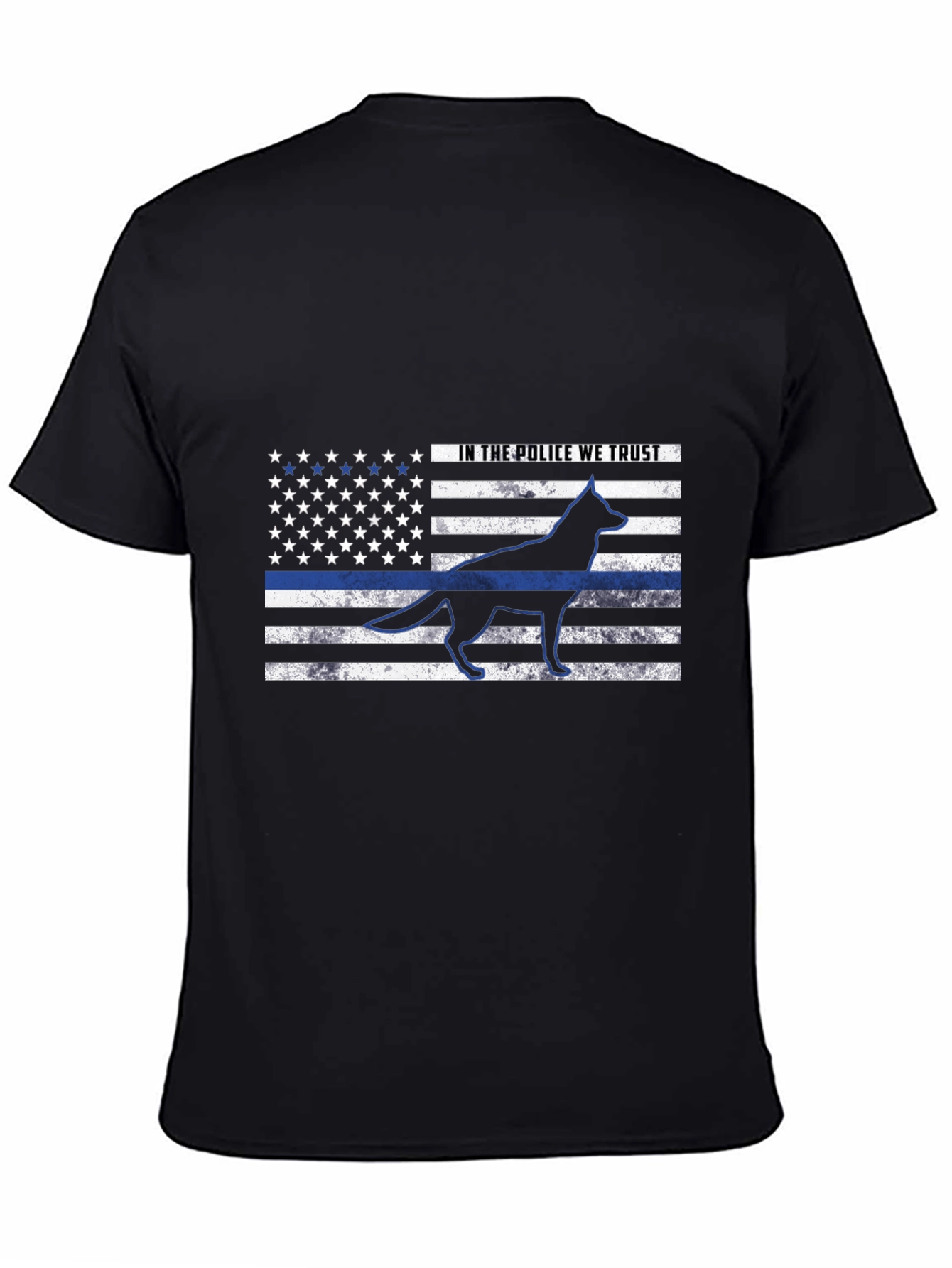 Police K9 Thin Blue Line Flag T-Shirt