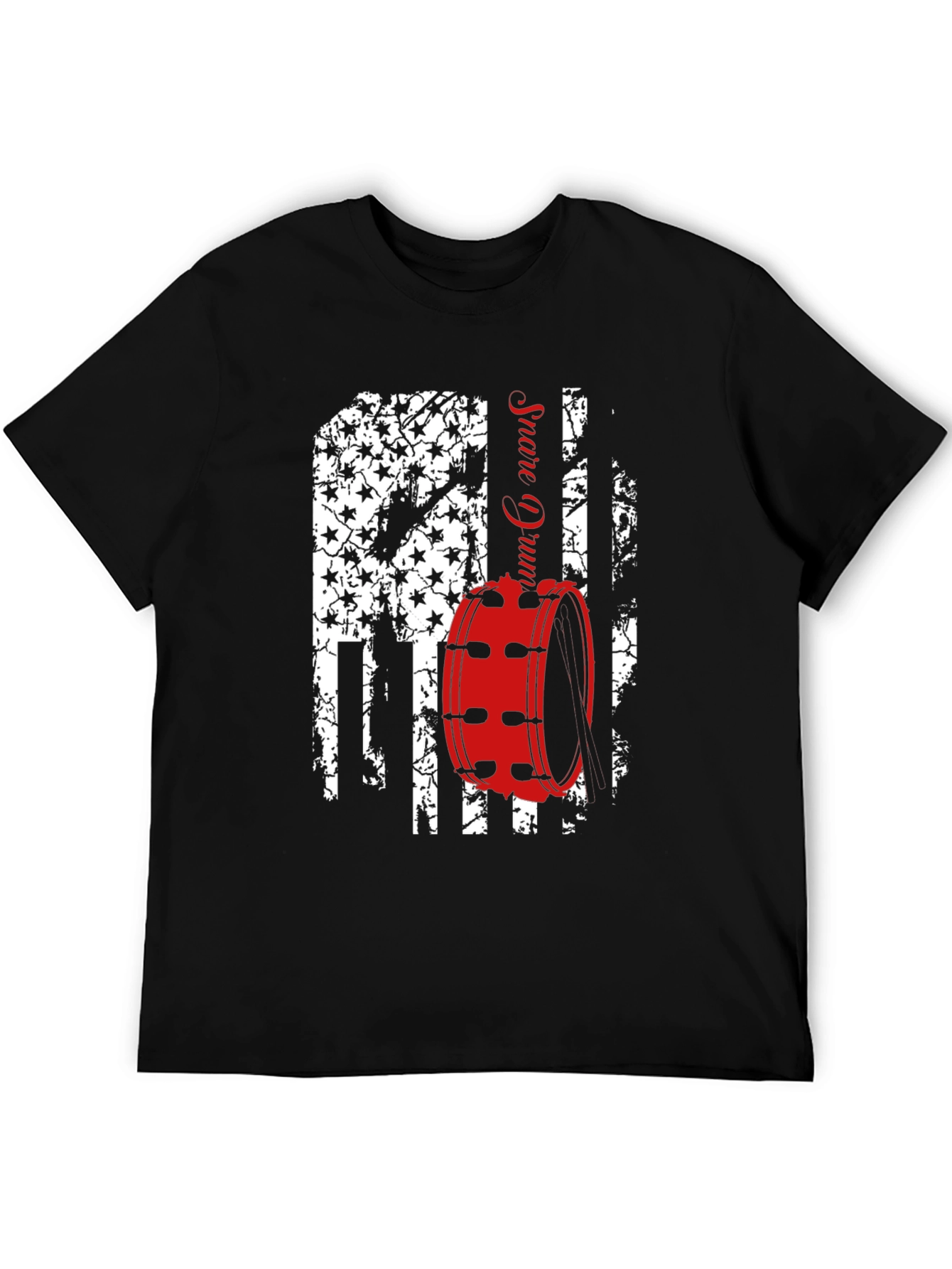 Patriotic Drummer T-Shirt - USA Flag Snare Drum Design