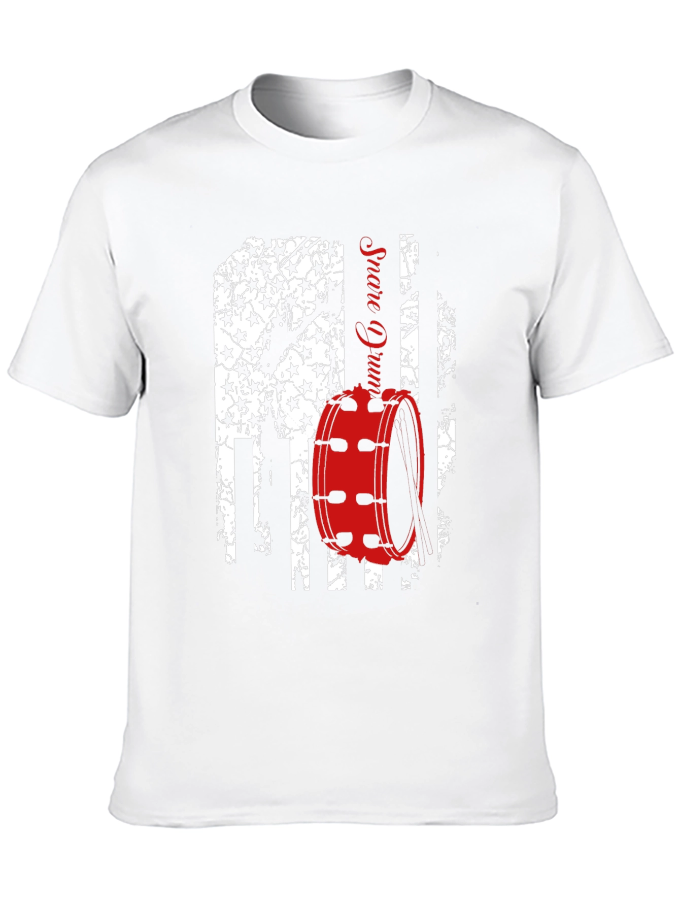 Patriotic Drummer T-Shirt - USA Flag Snare Drum Design