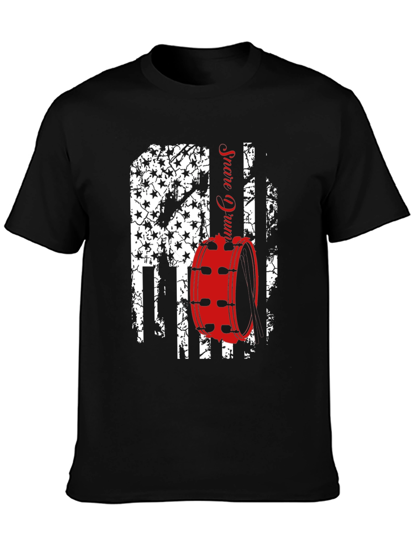Patriotic Drummer T-Shirt - USA Flag Snare Drum Design