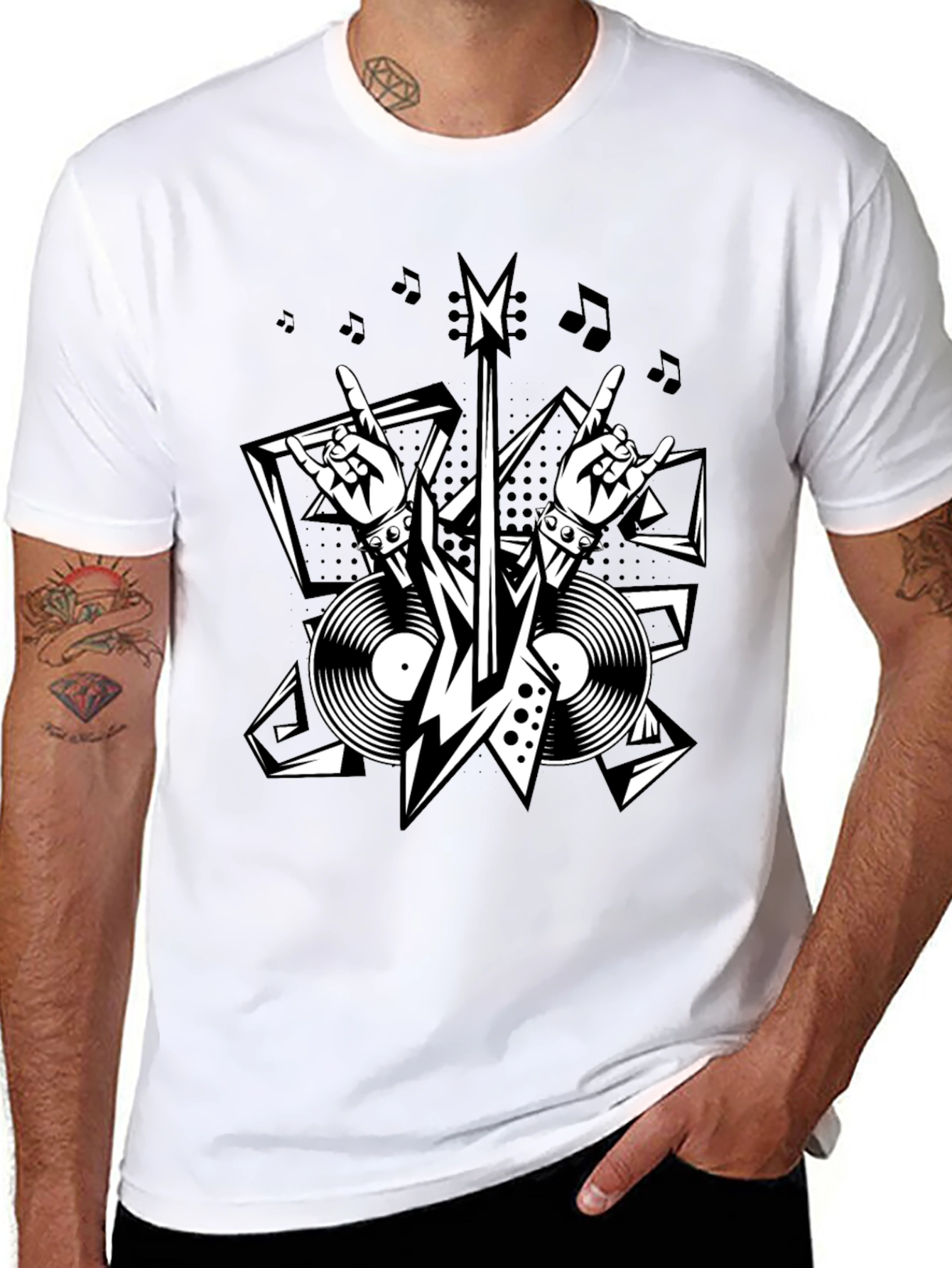 Rock n Roll Graphic Tee - Music Lover Shirt