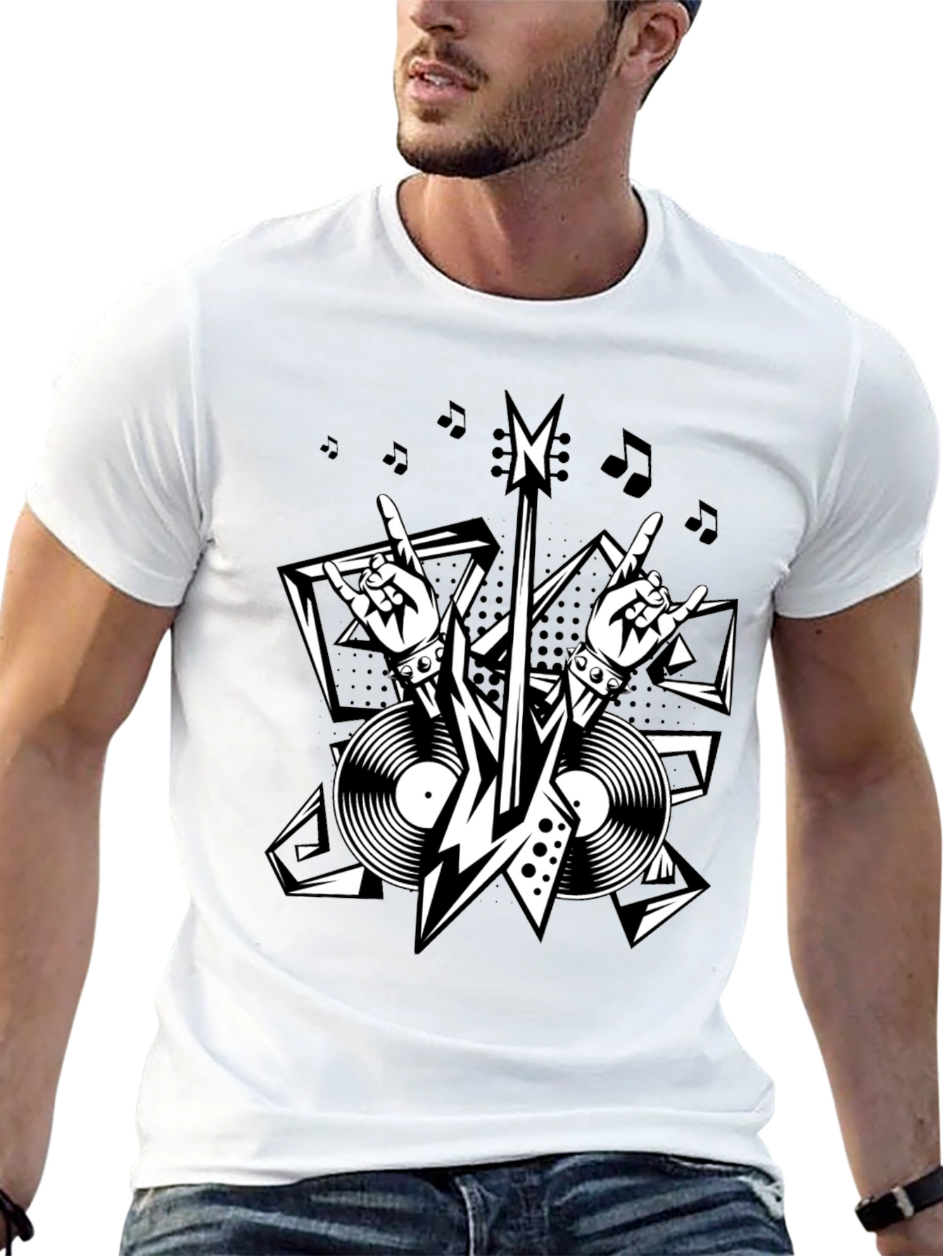 Rock n Roll Graphic Tee - Music Lover Shirt