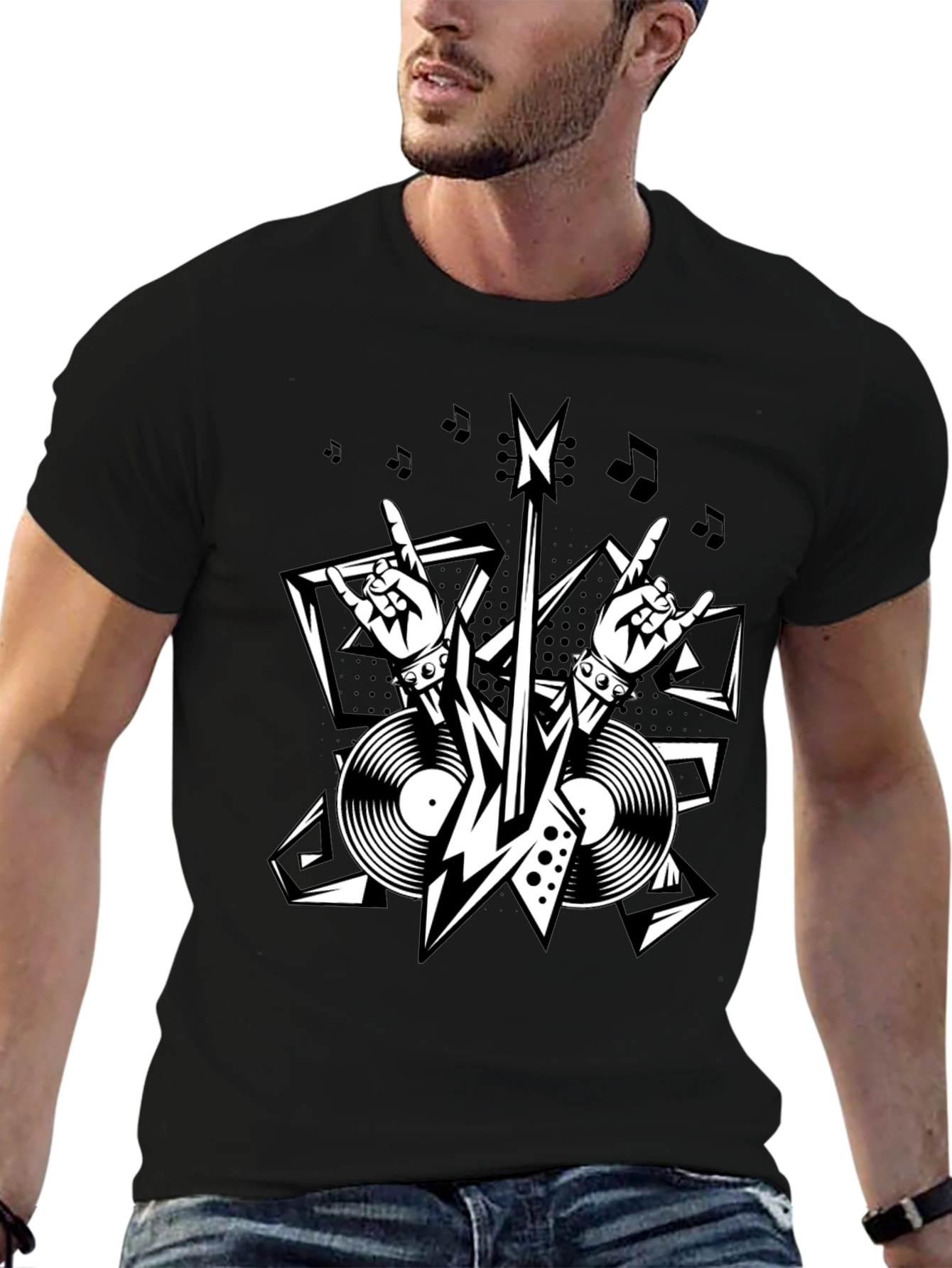 Rock n Roll Graphic Tee - Music Lover Shirt