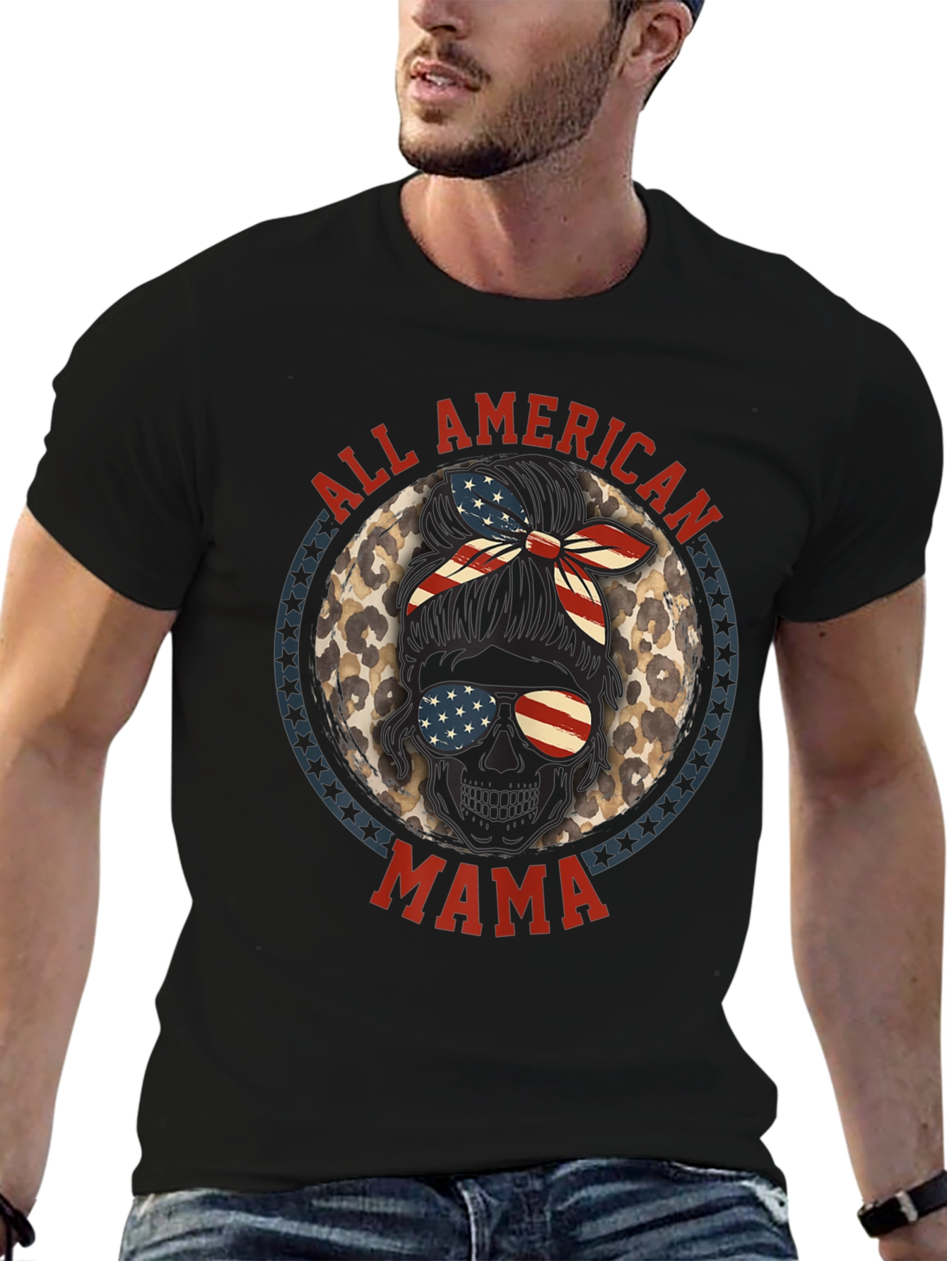 All American Mama Graphic T-Shirt