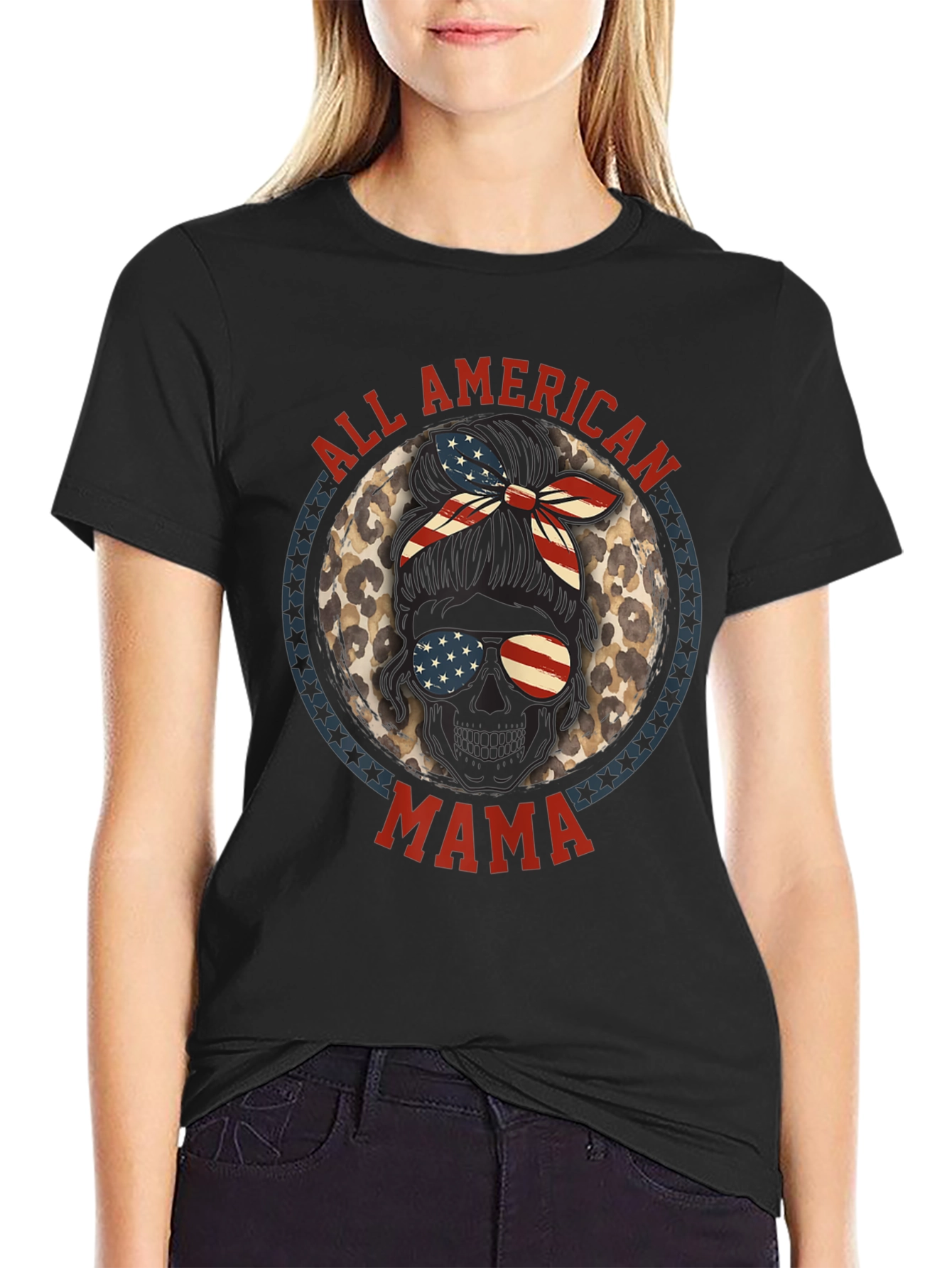 All American Mama Graphic T-Shirt