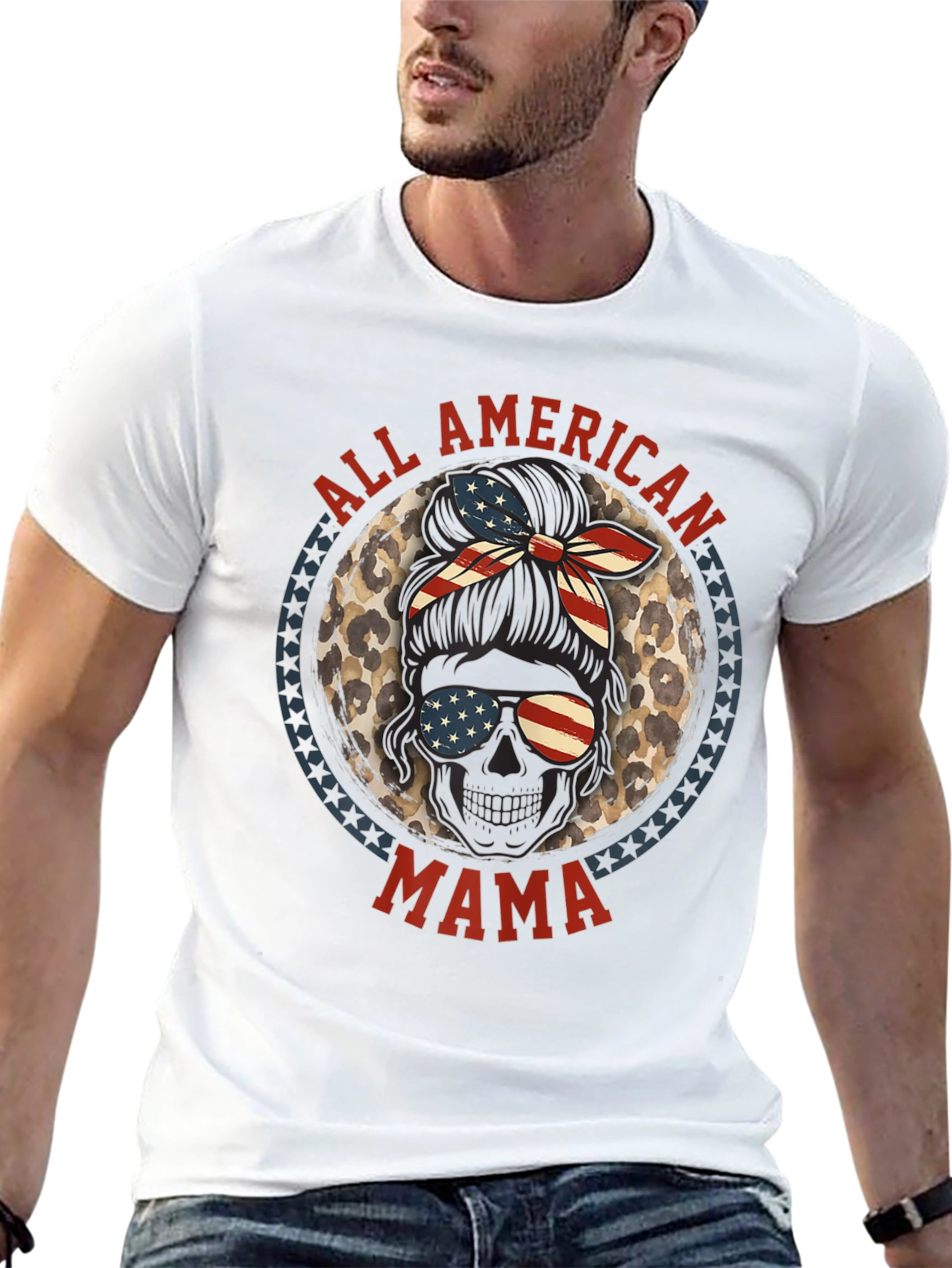 All American Mama Graphic T-Shirt
