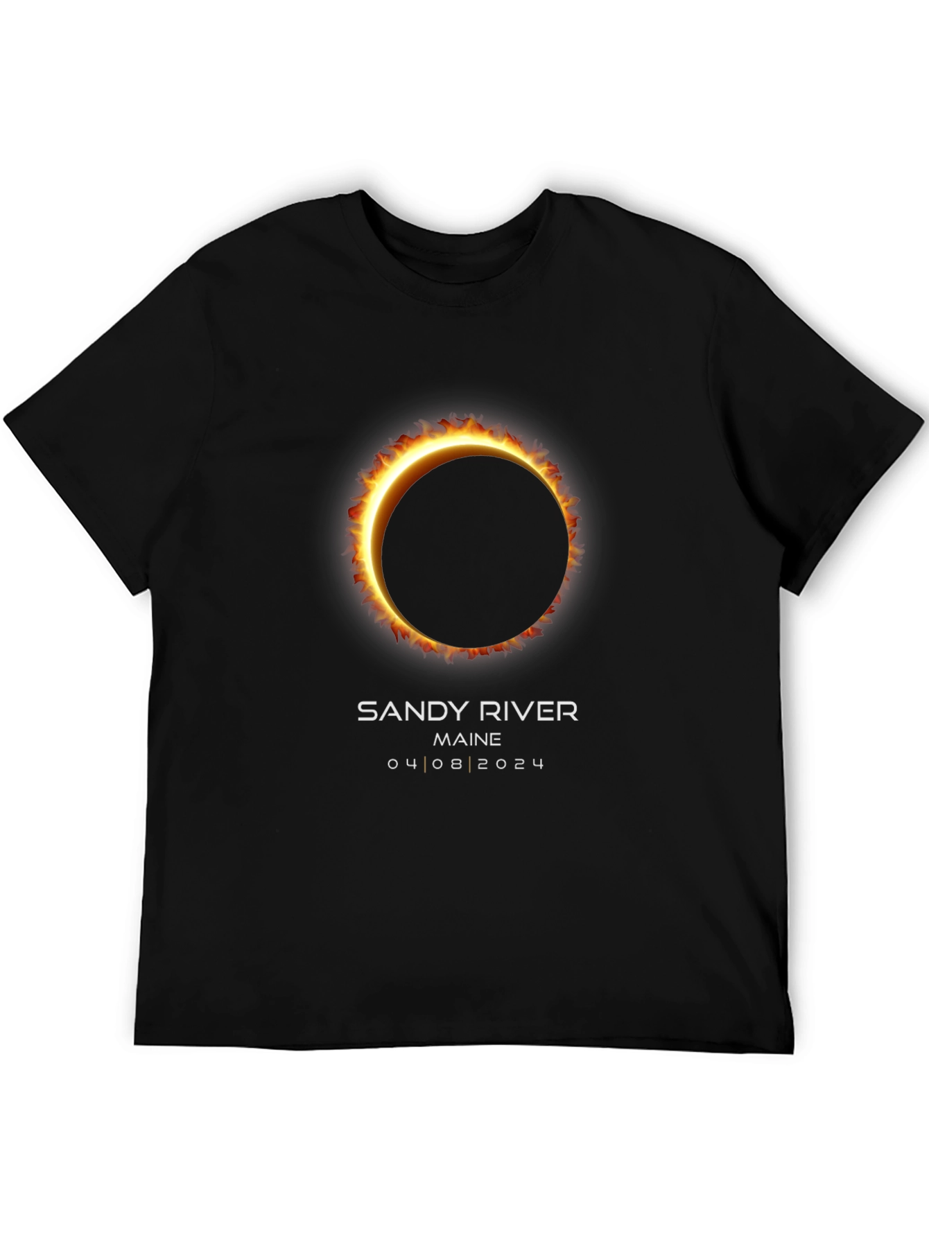 Sandy River Maine Eclipse 2024 T-Shirt