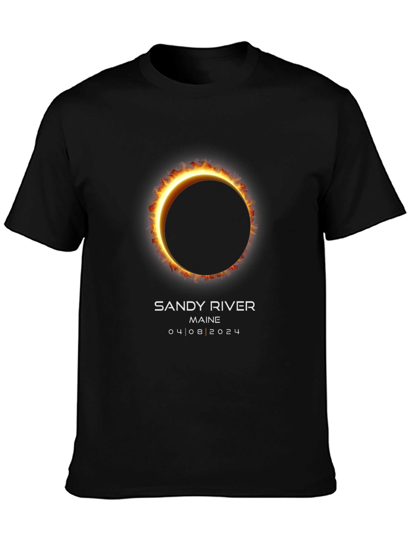 Sandy River Maine Eclipse 2024 T-Shirt