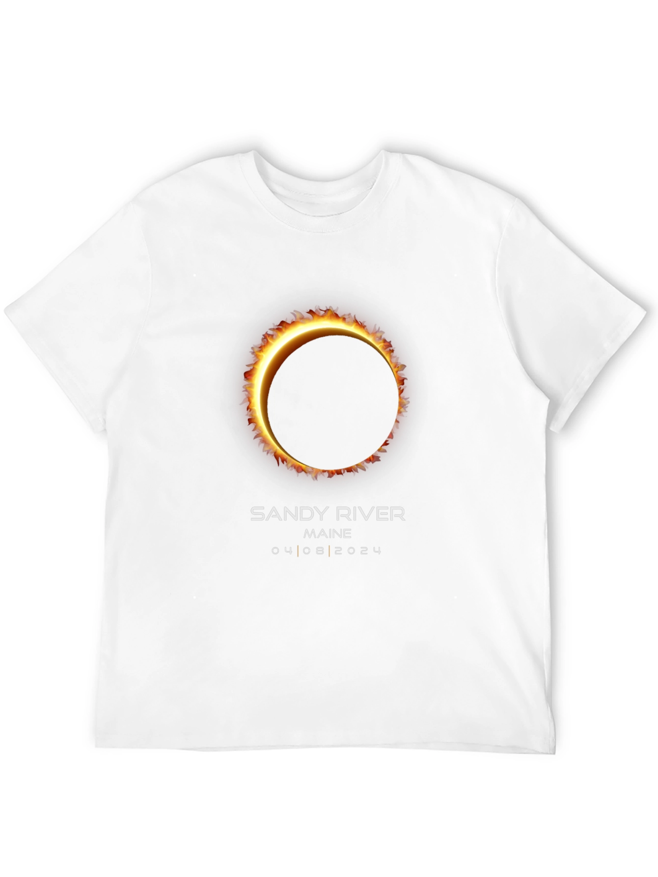 Sandy River Maine Eclipse 2024 T-Shirt