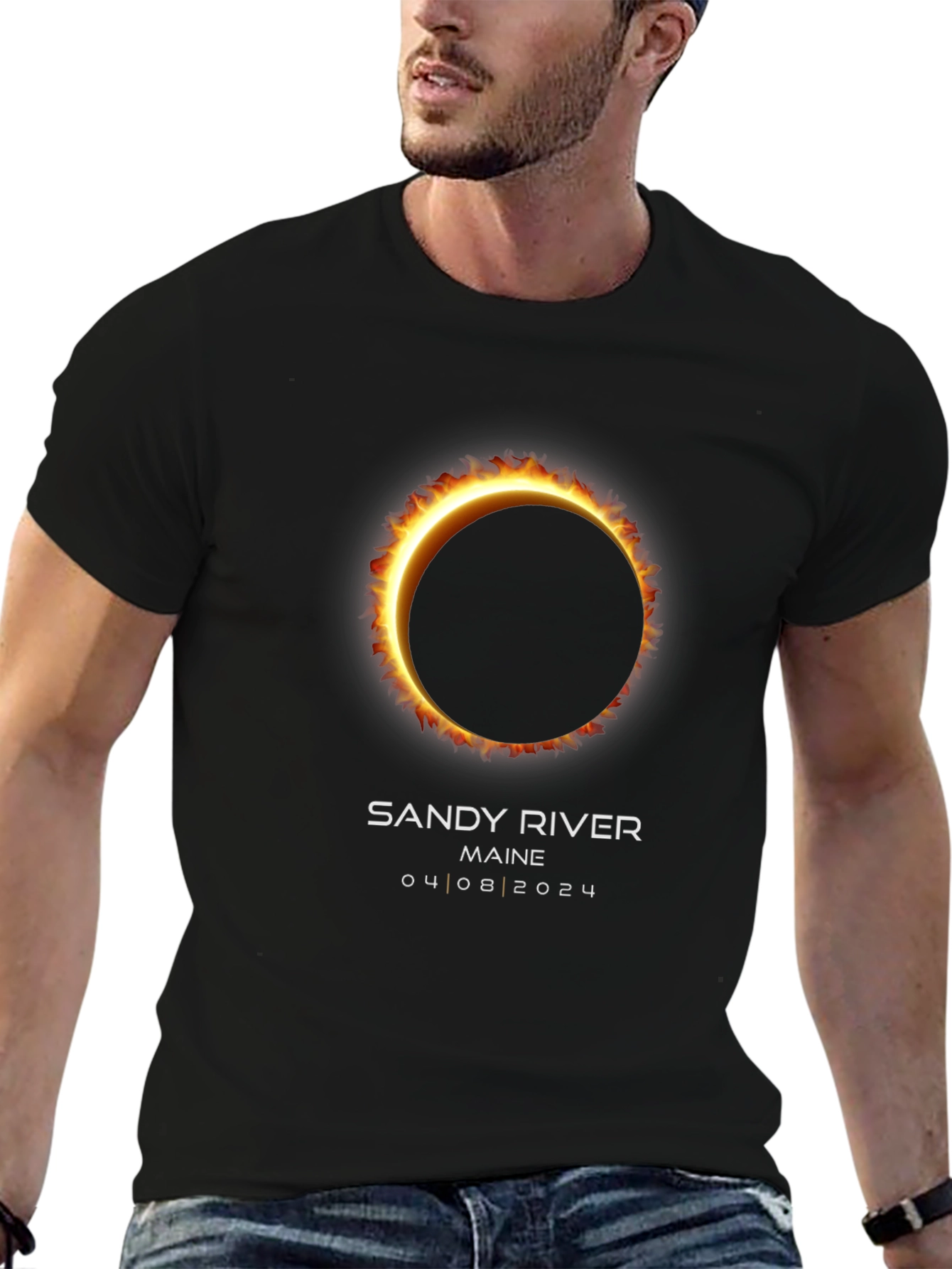 Sandy River Maine Eclipse 2024 T-Shirt