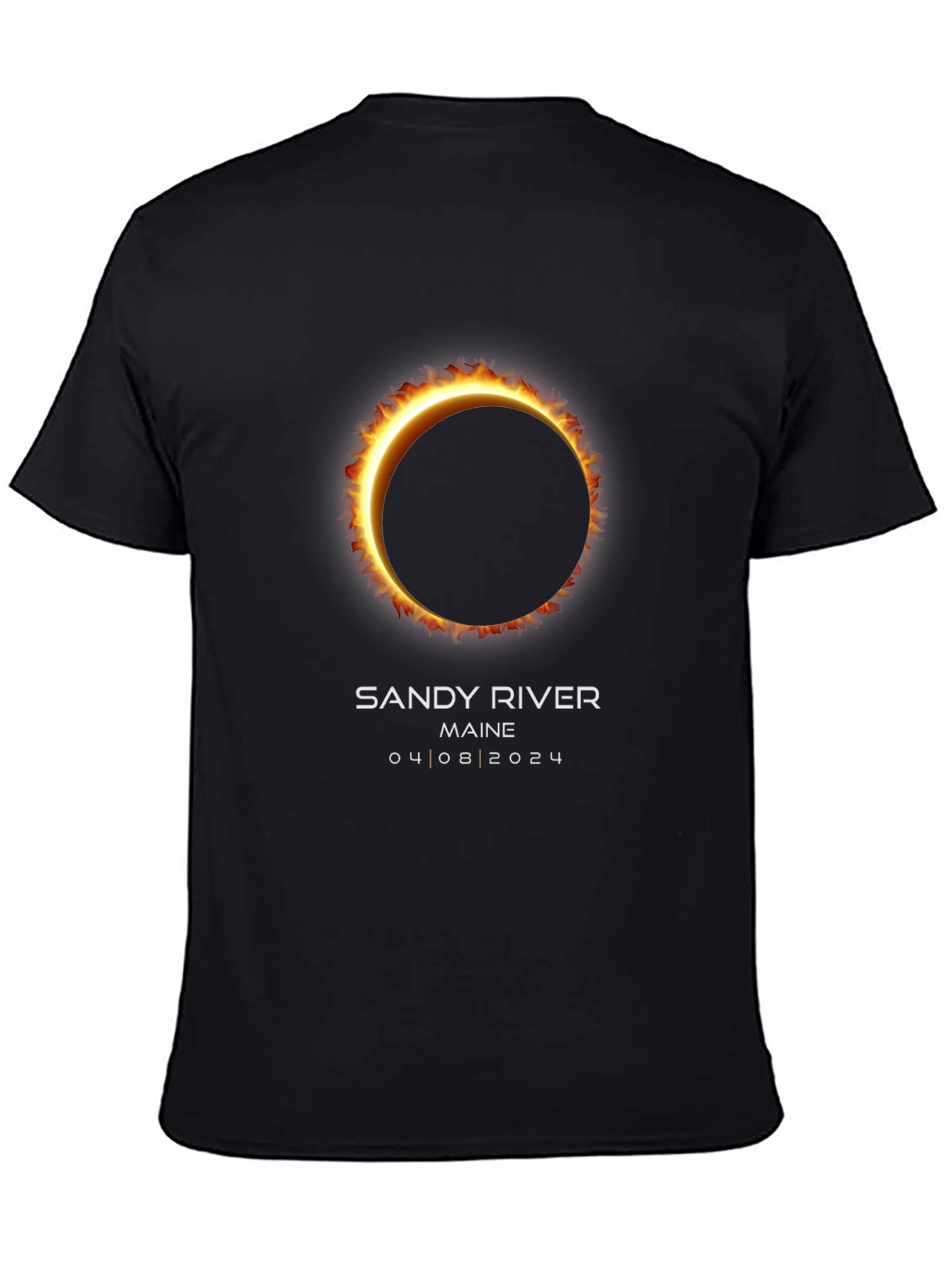 Sandy River Maine Eclipse 2024 T-Shirt