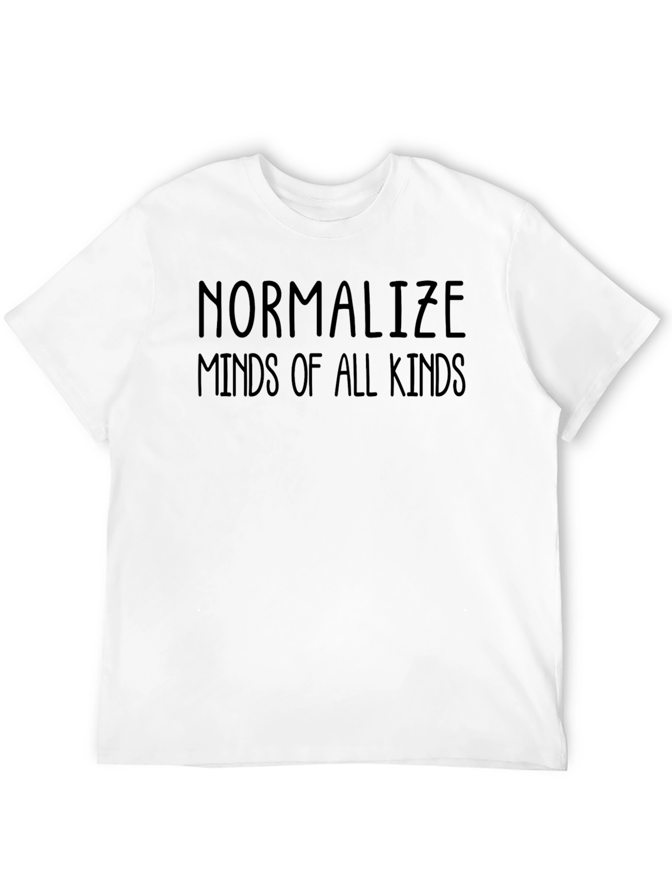 Normalize Minds T-Shirt Black Casual Tee
