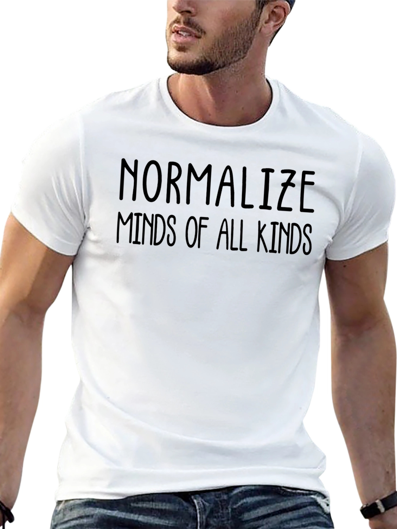 Normalize Minds T-Shirt Black Casual Tee