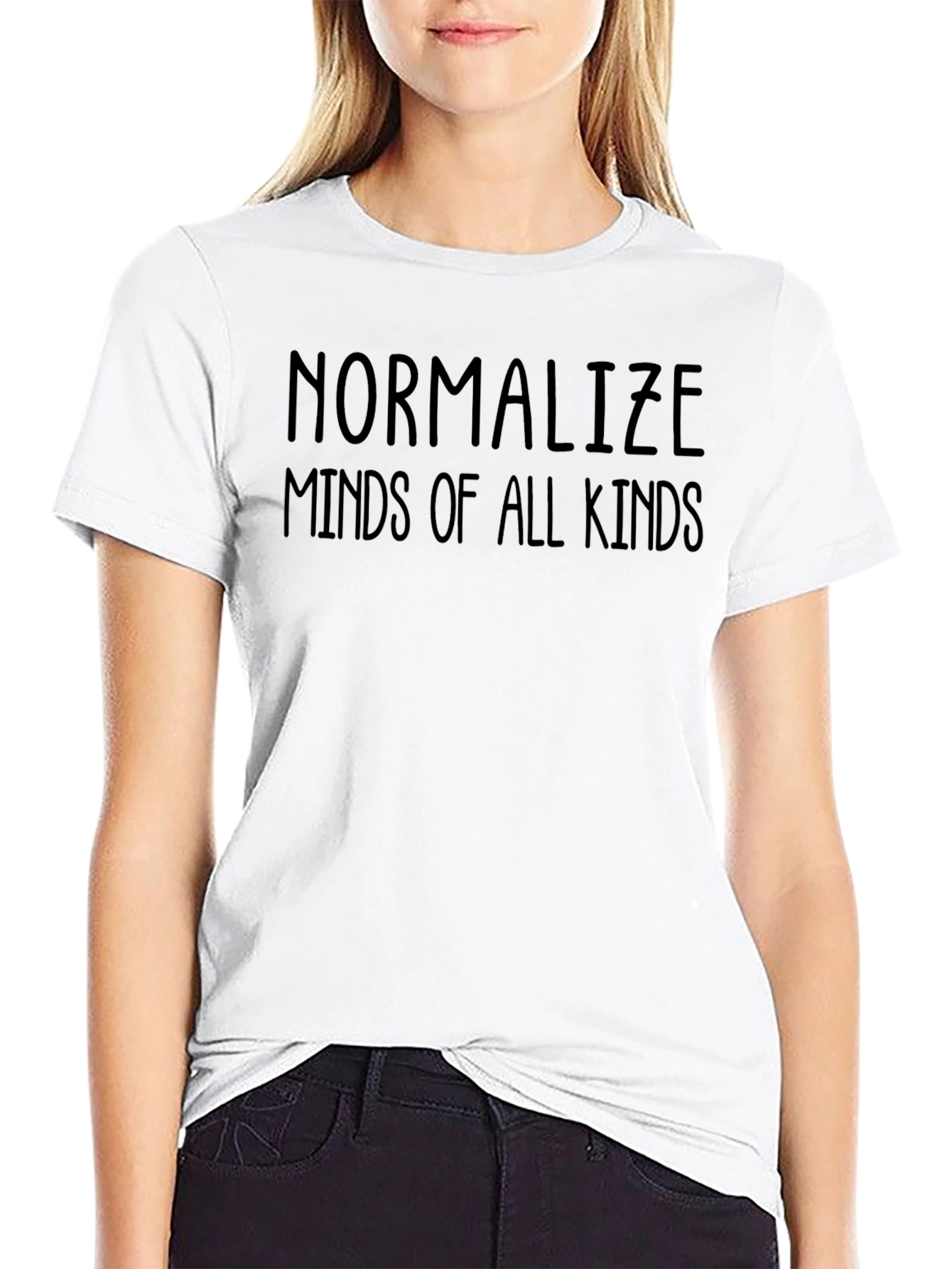 Normalize Minds T-Shirt Black Casual Tee