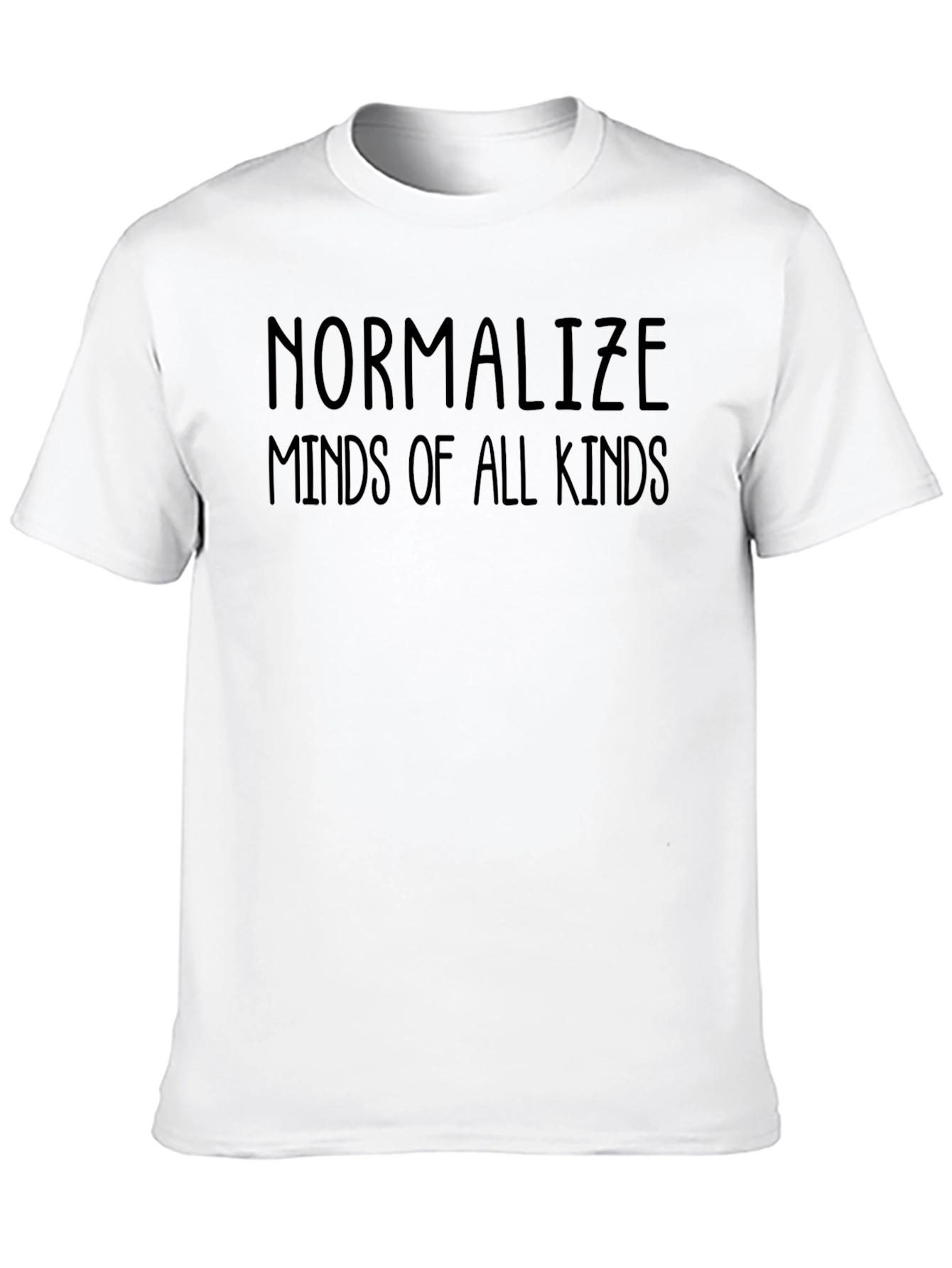 Normalize Minds T-Shirt Black Casual Tee