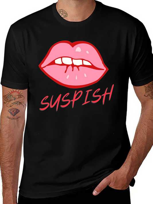 Suspish Lips Graphic Tee - Black