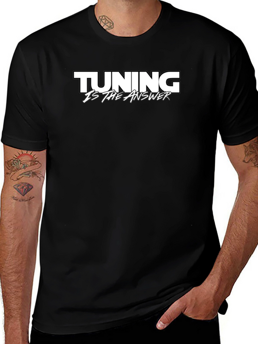 Tuning Is The Answer Black T-Shirt