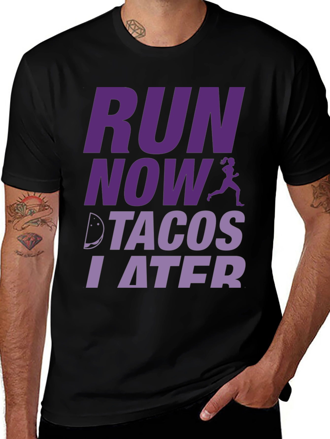 Run Now Tacos Later Graphic T-Shirt