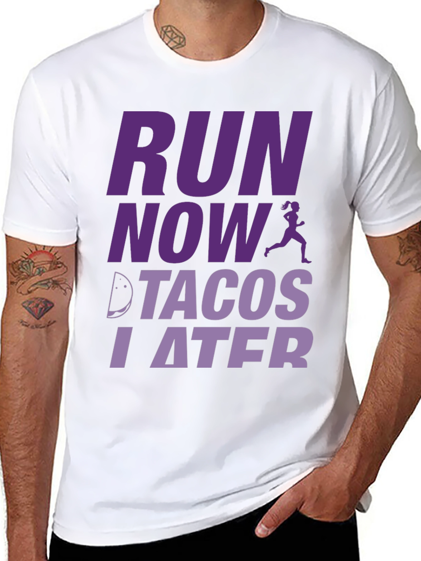 Run Now Tacos Later Graphic T-Shirt