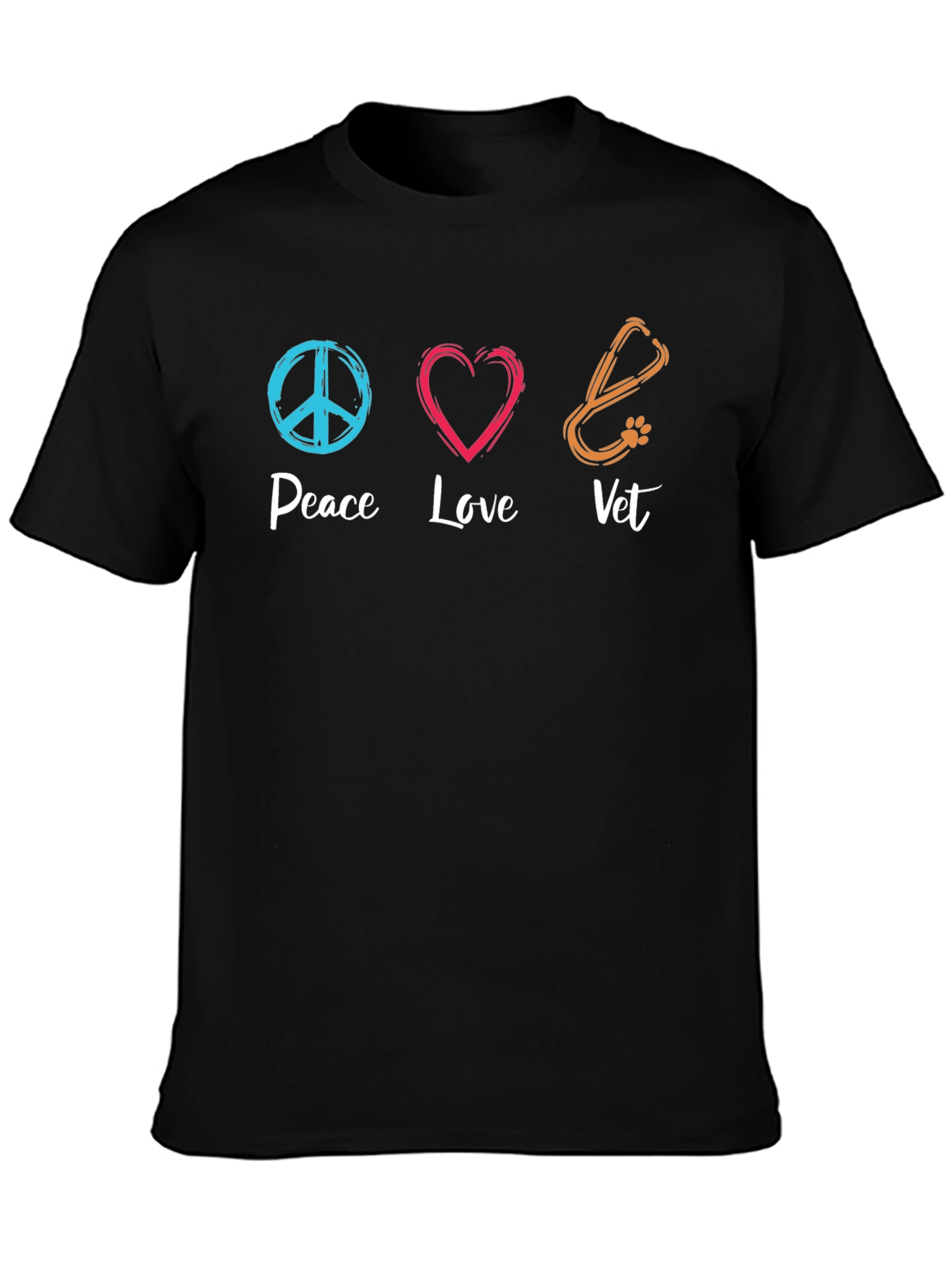 Peace Love Vet T-Shirt - Animal Doctor Tee