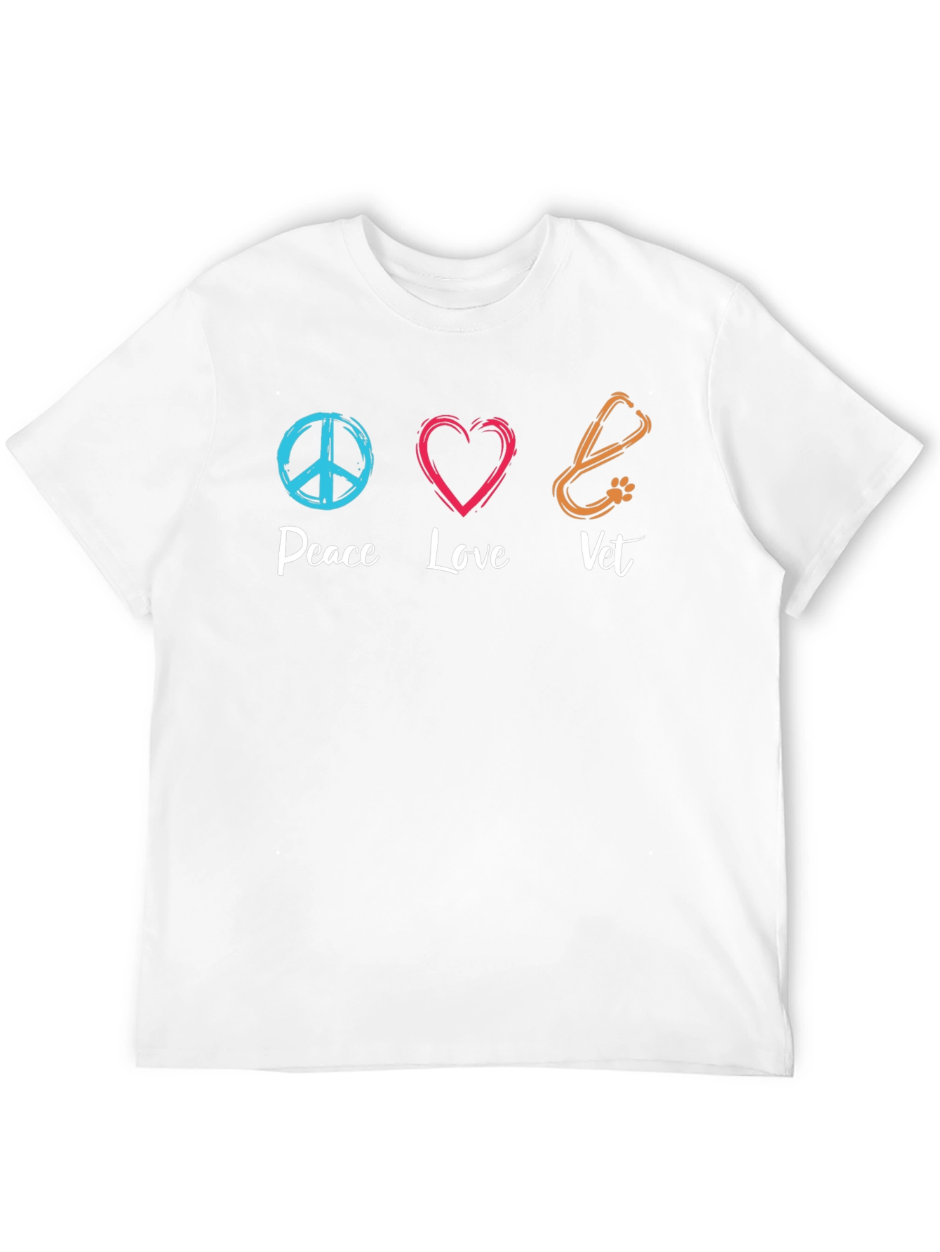 Peace Love Vet T-Shirt - Animal Doctor Tee