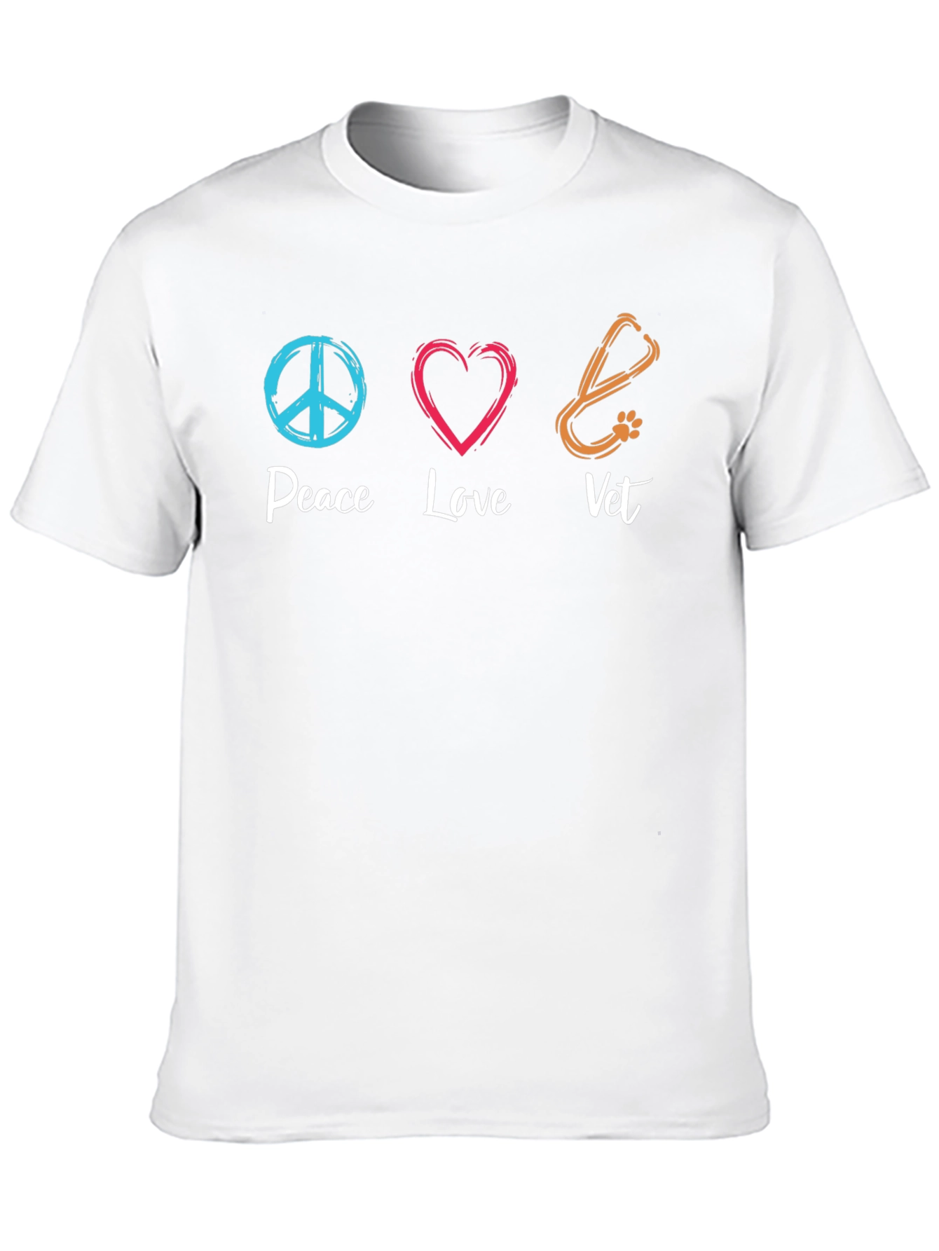 Peace Love Vet T-Shirt - Animal Doctor Tee