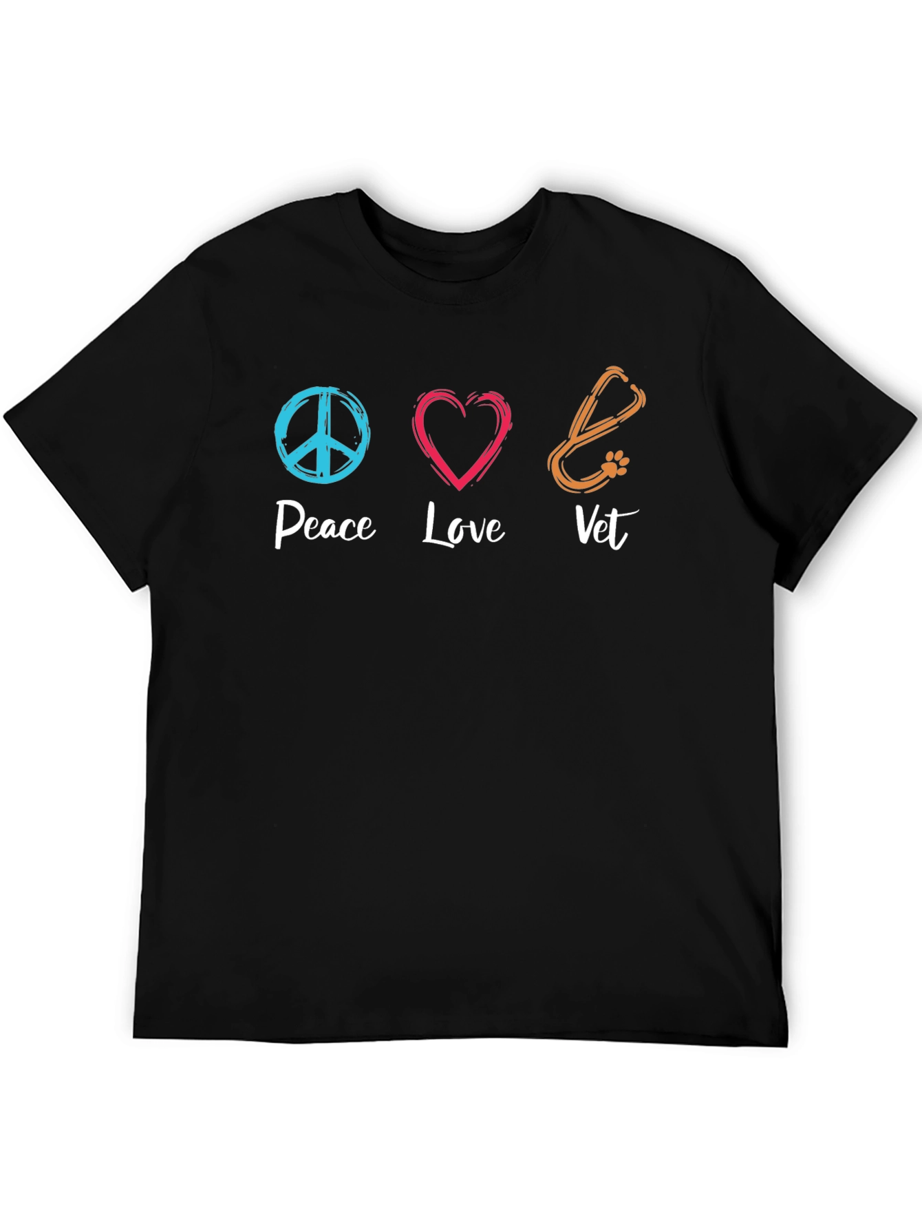 Peace Love Vet T-Shirt - Animal Doctor Tee