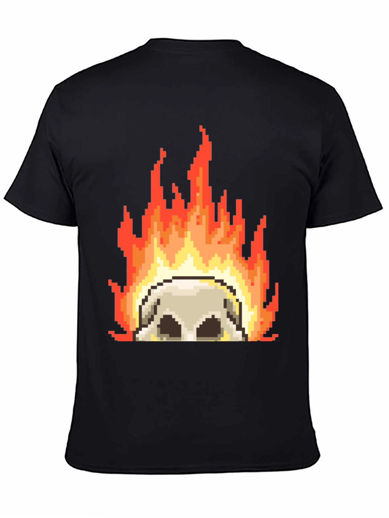 Pixel Art Skull Tee - Retro Gaming Style