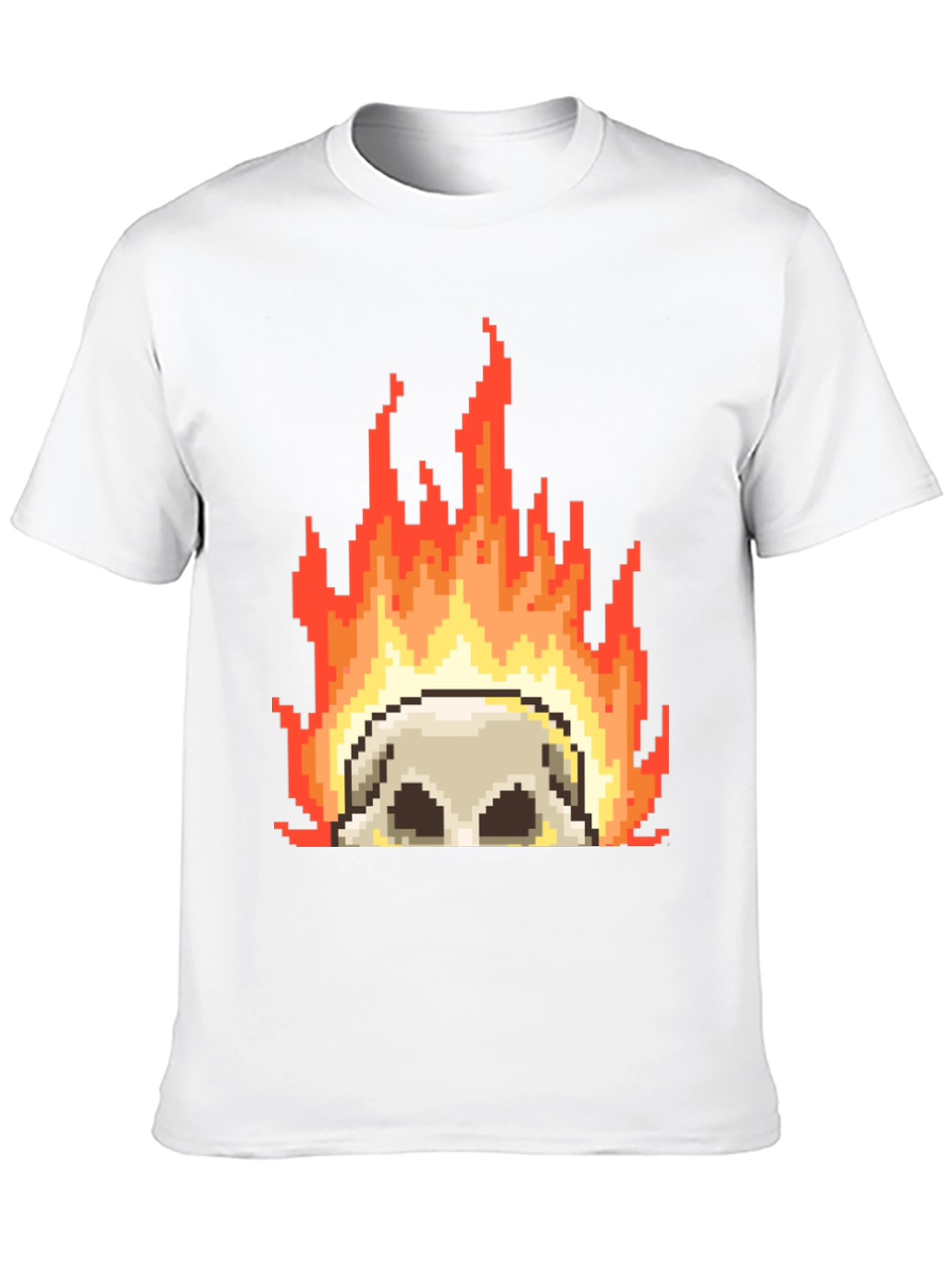 Pixel Art Skull Tee - Retro Gaming Style