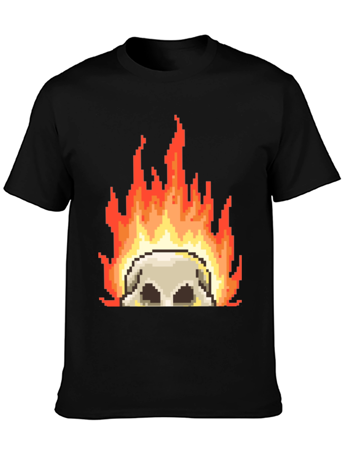 Pixel Art Skull Tee - Retro Gaming Style