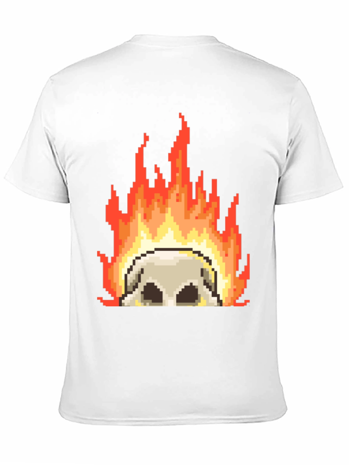 Pixel Art Skull Tee - Retro Gaming Style