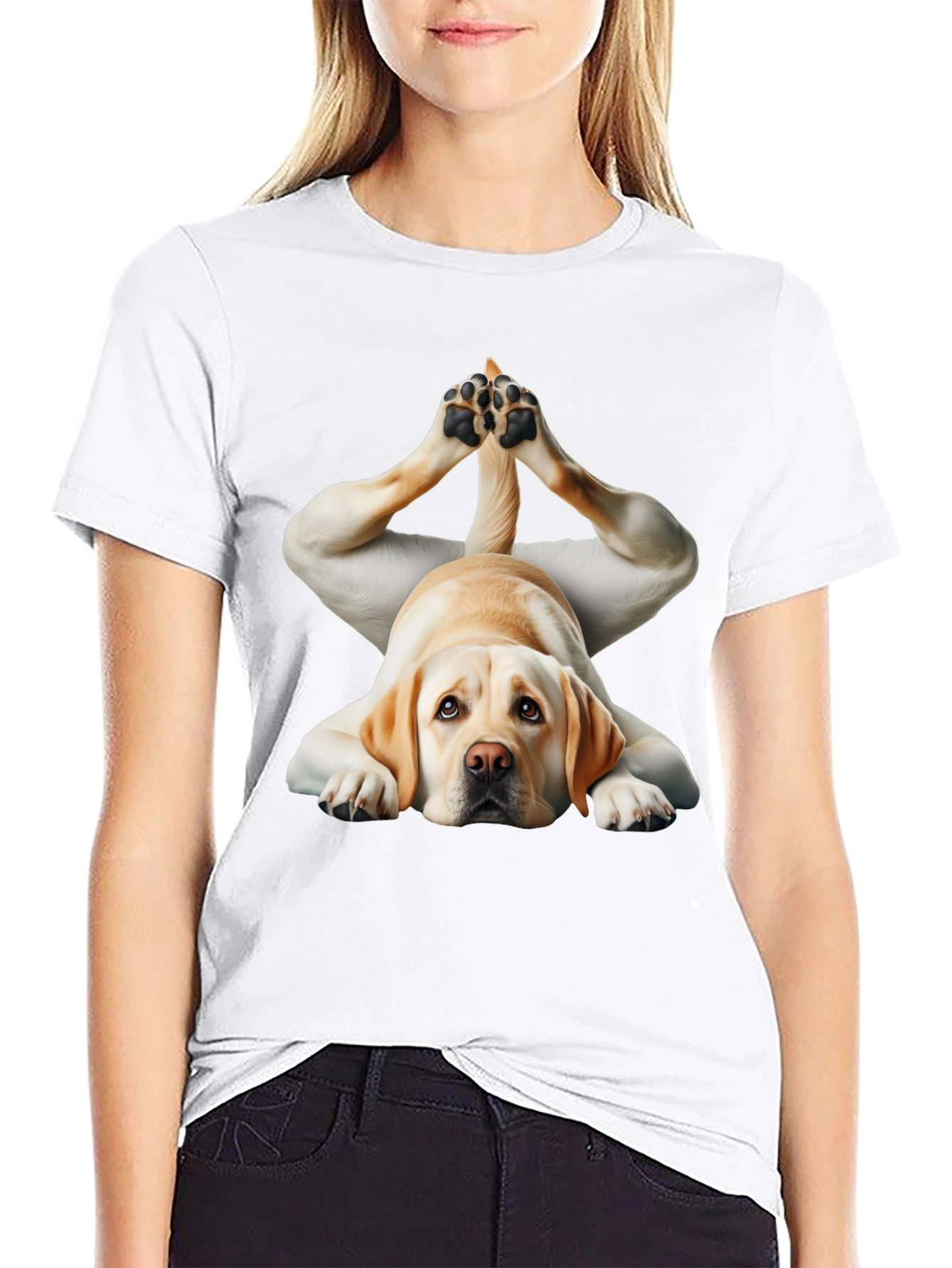Yoga Dog Black T-Shirt