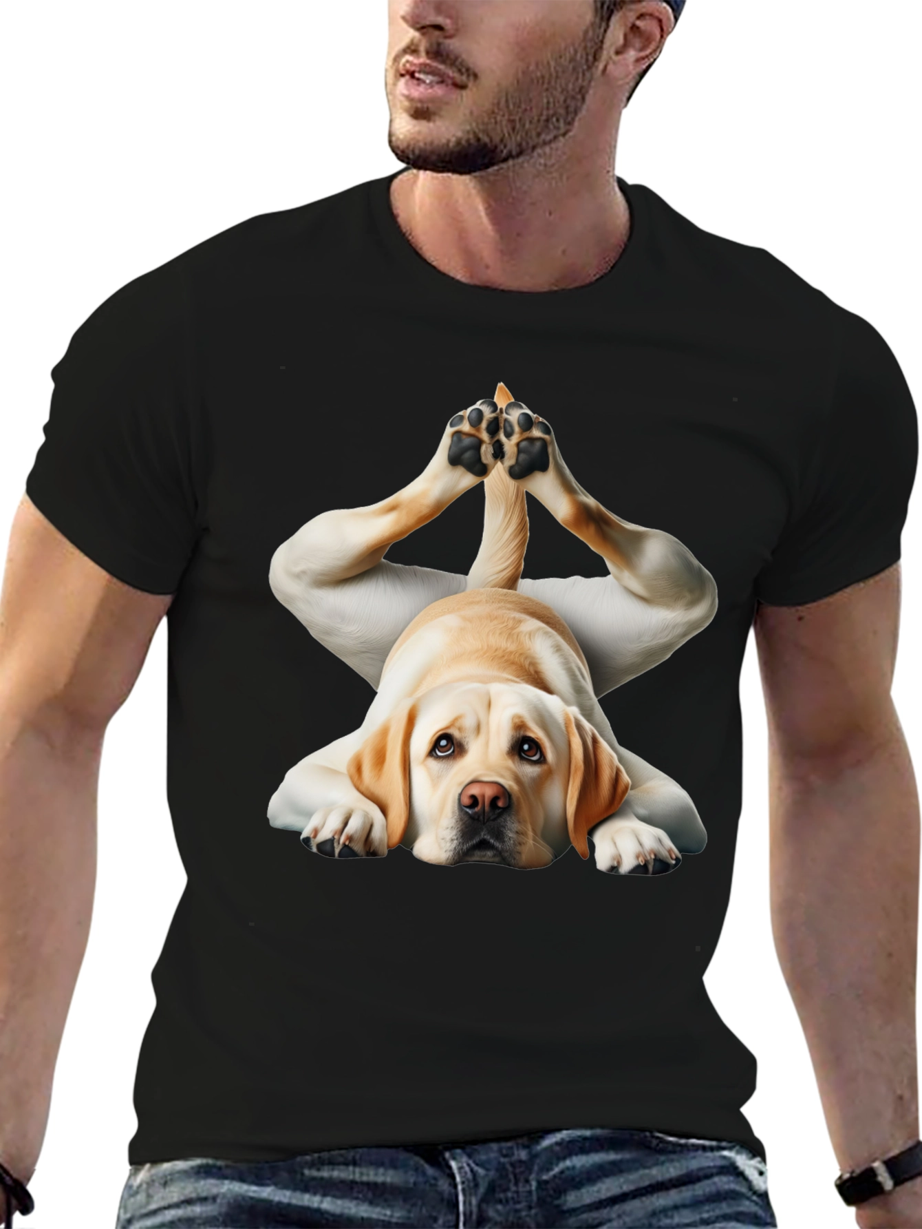 Yoga Dog Black T-Shirt