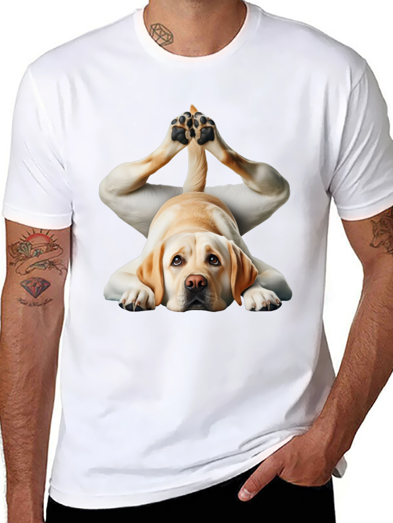Yoga Dog Black T-Shirt