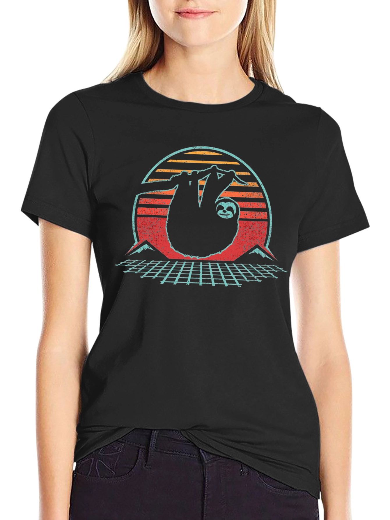 Retro Sloth T-Shirt - Chill Vibes Only