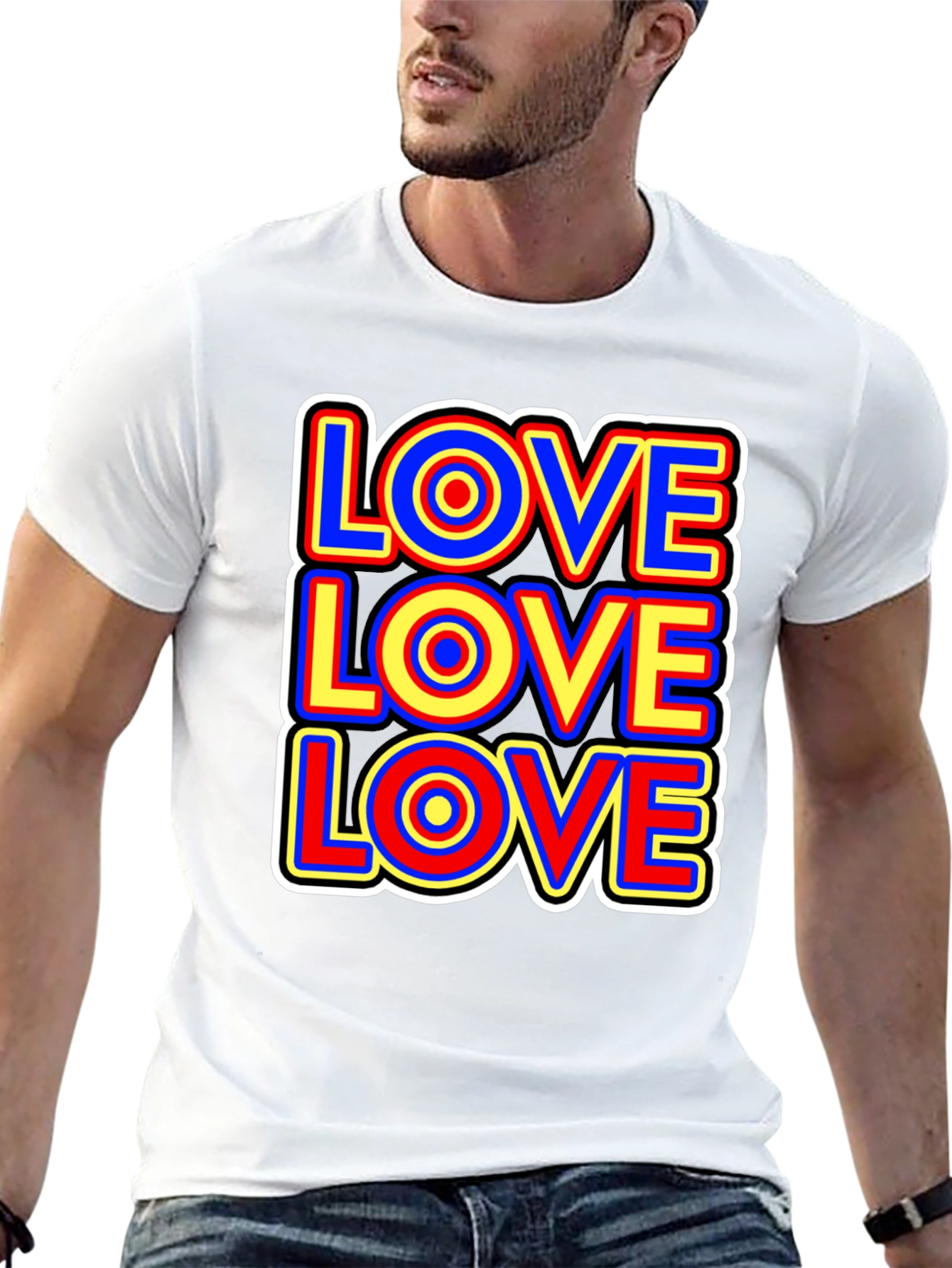 Retro Love T-Shirt - Bold Graphic Print